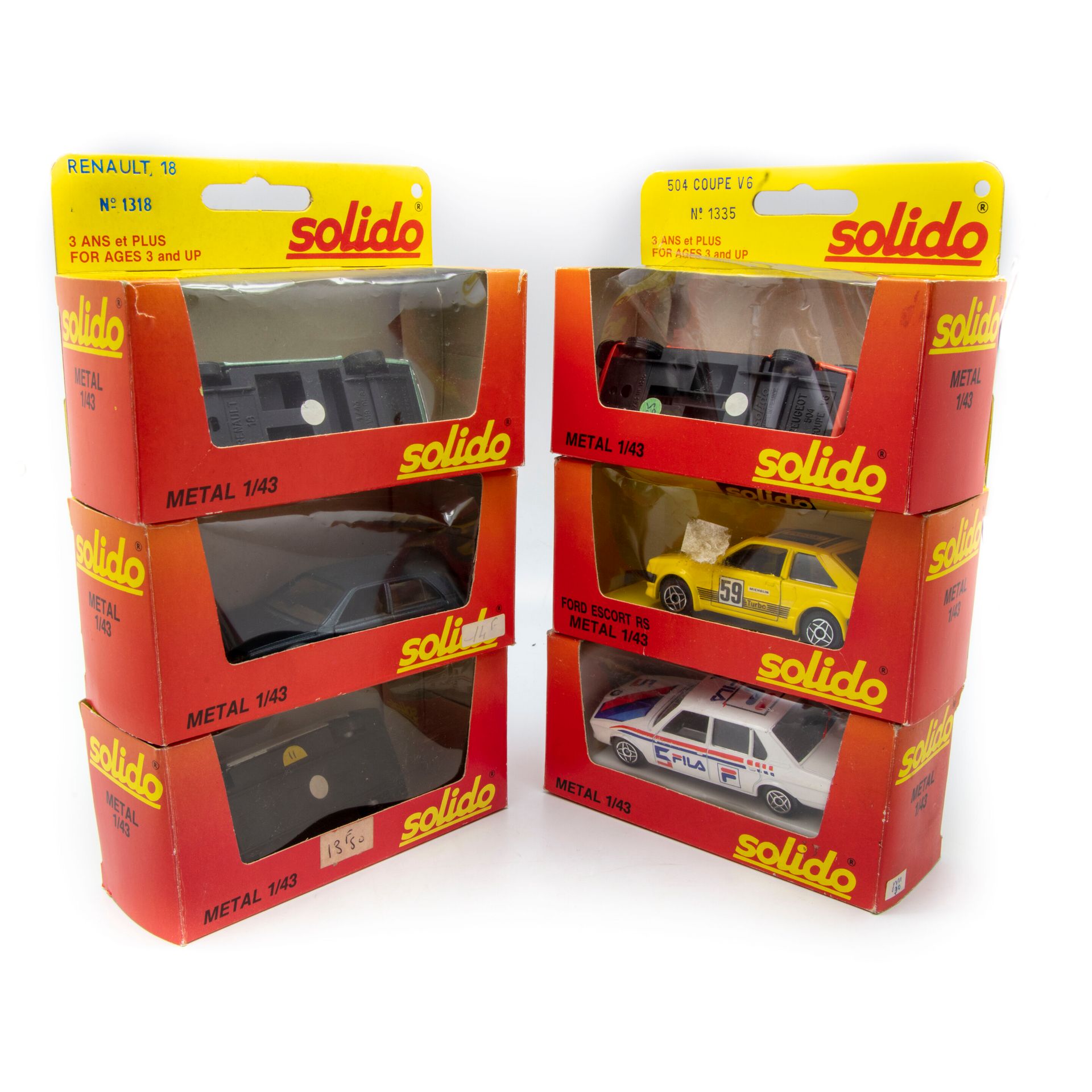 SOLIDO SOLIDO 1/43

Lot de 6 véhicules en BO dont une Renault 25 n°1339, une Peu&hellip;
