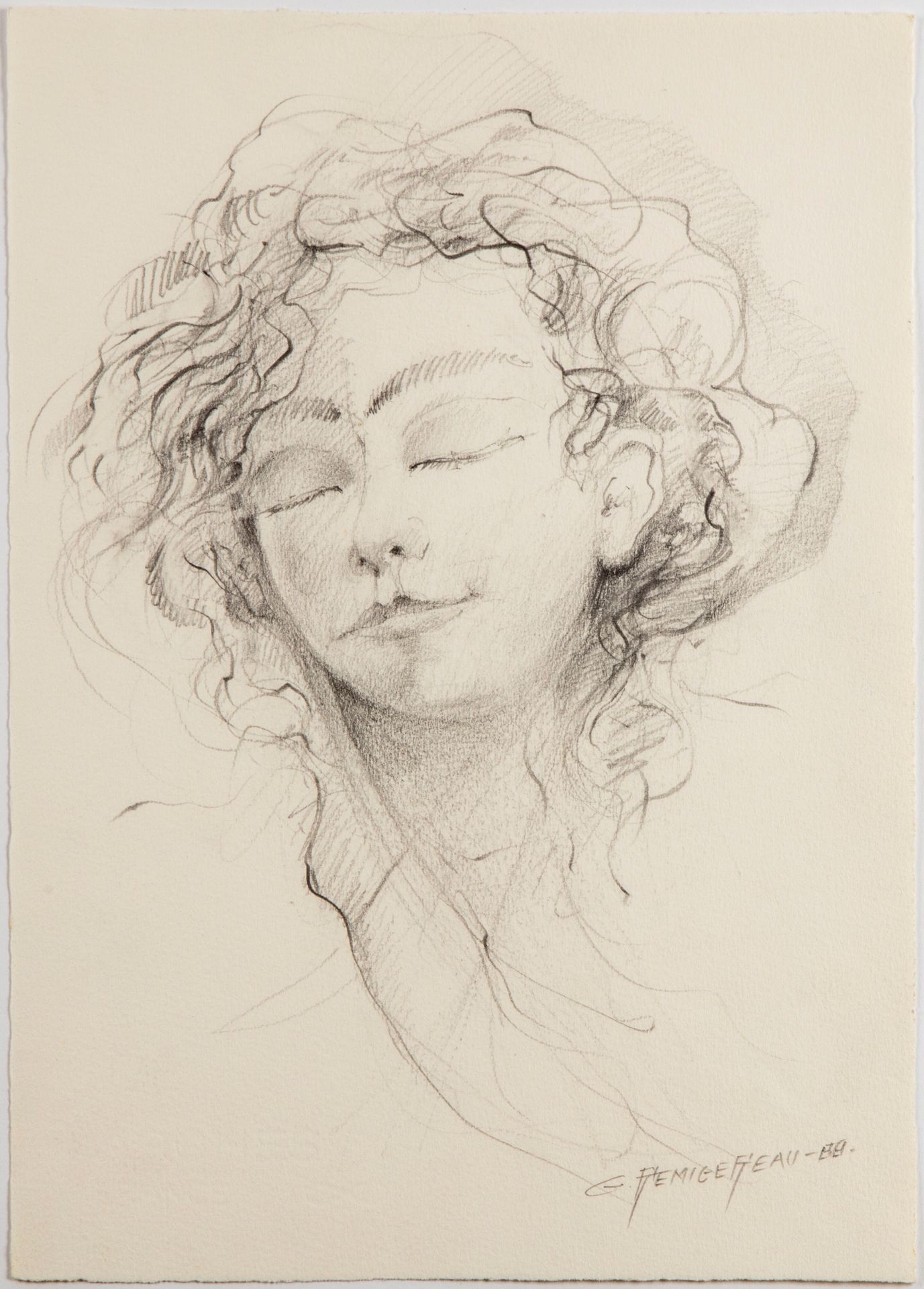REMIGEREAU Gérard REMIGEREAU (1948-2017)

Portrait de femme

Dessin, signée en b&hellip;