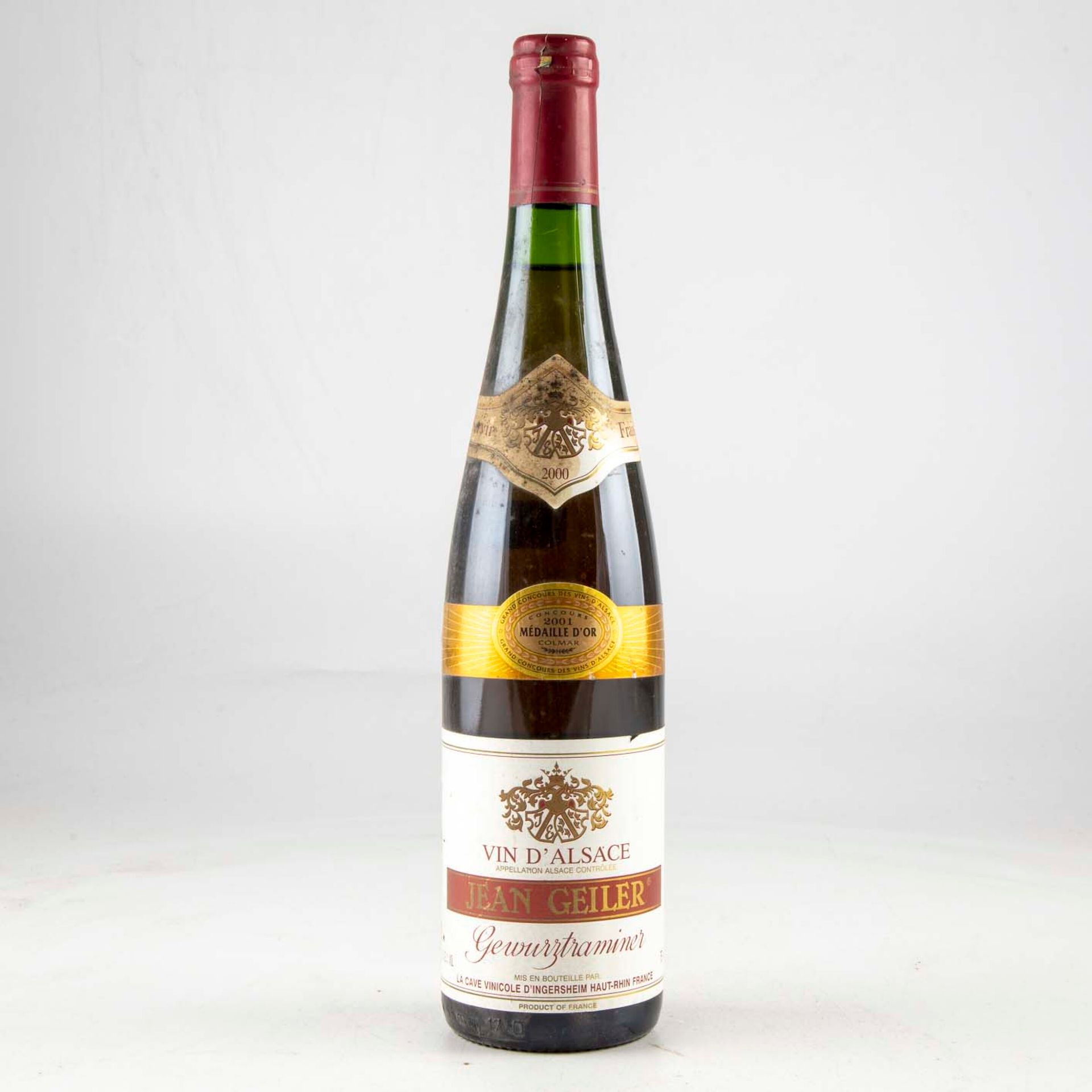 Null 1 bouteille ALSACE 2000 Gewurztraminer Jean Geiler

Niveau bon 

Etiquette &hellip;