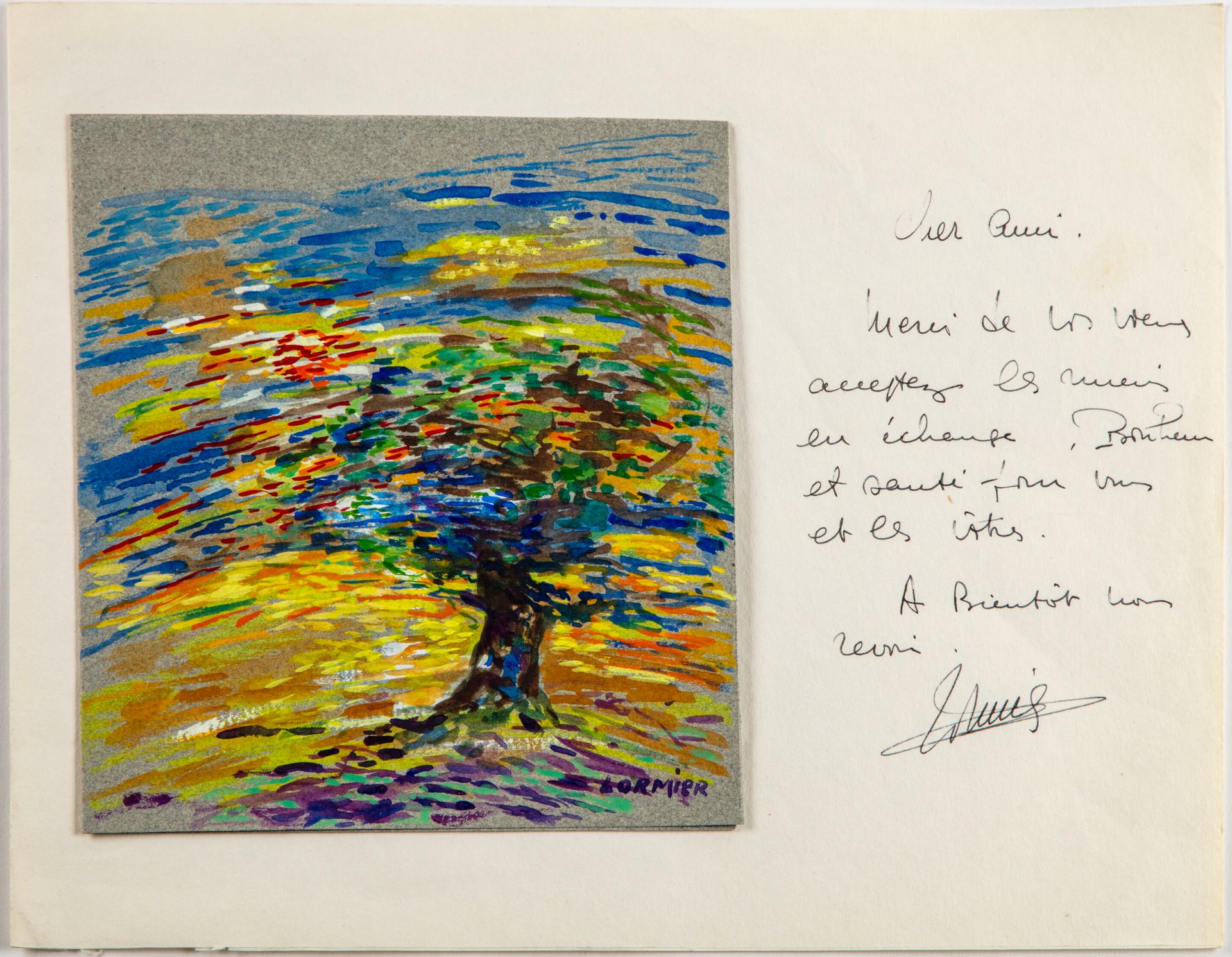 LORMIER Claude LORMIER (1935)

Paysage au coucher de soleil

Aquarelle, signé en&hellip;