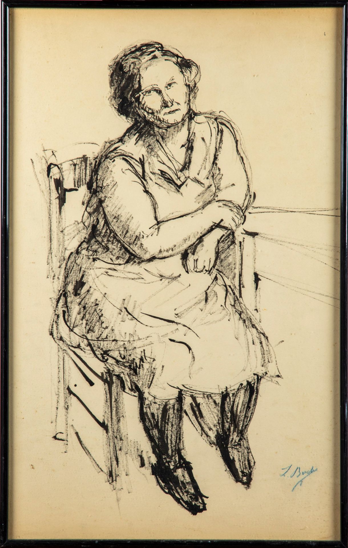 BORDES Léonard BORDES (1898-1969)

Portrait de femme

Encre et fusain, signée en&hellip;