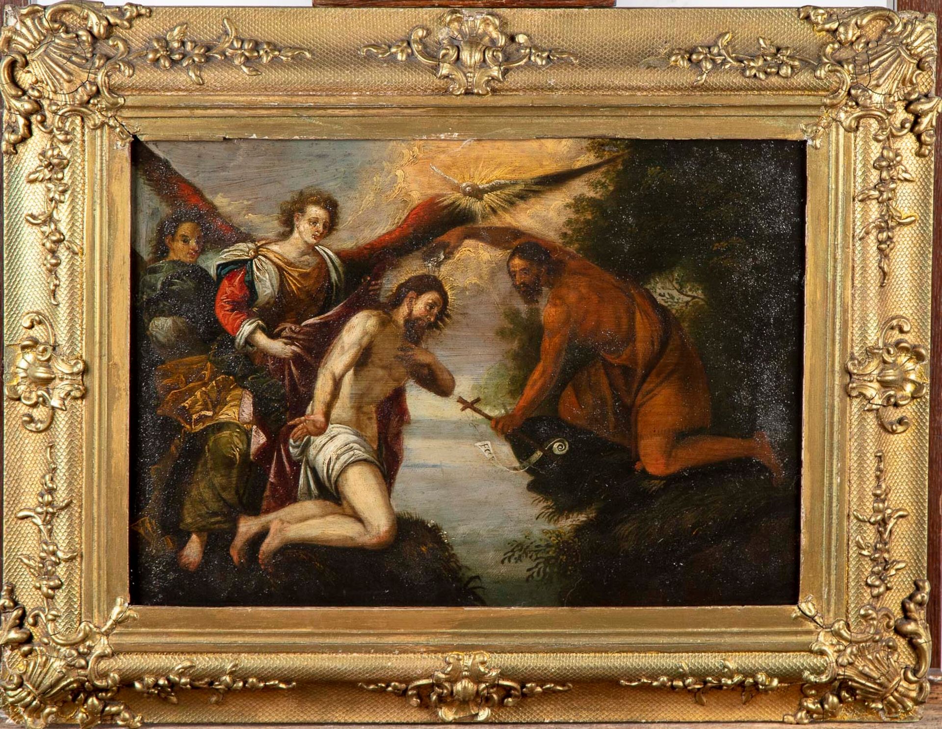 Null 17和18世纪的意大利学校

基督的洗礼

金属上的油彩

30 x 41,5 cm