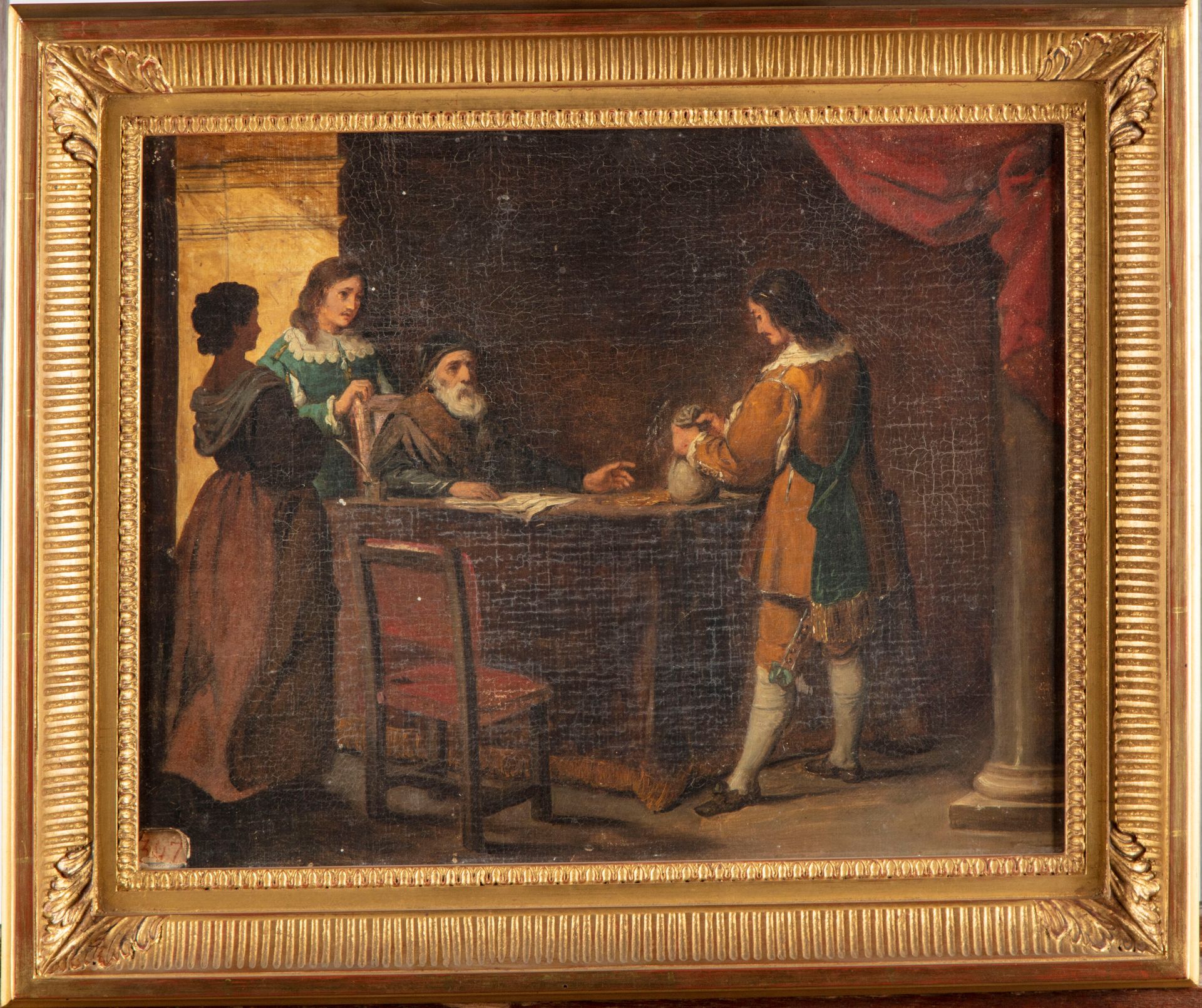 MURILLO 在巴托洛梅-埃斯特万-穆里略（16171682）之后

关于浪子的寓言的6个场景组曲

布面油画

木质框架和镀金灰泥

H.31厘米；宽：39&hellip;