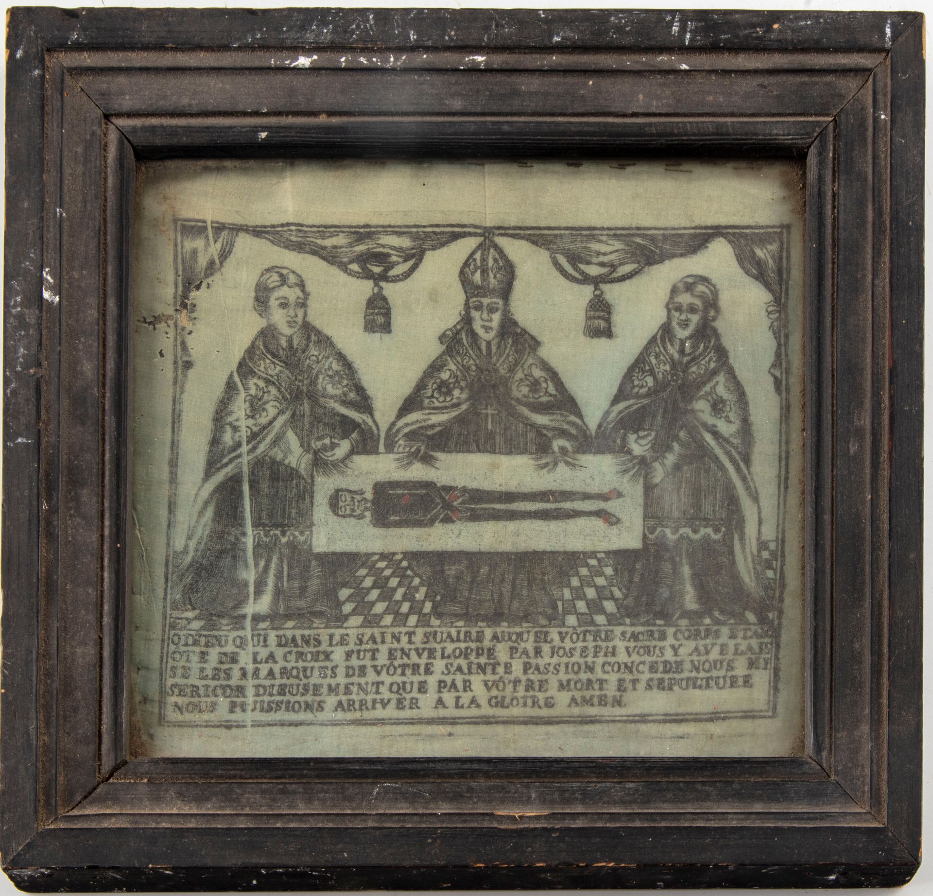 Null Religious scene with an inscription "O God who is in the Holy Shroud (...)"&hellip;