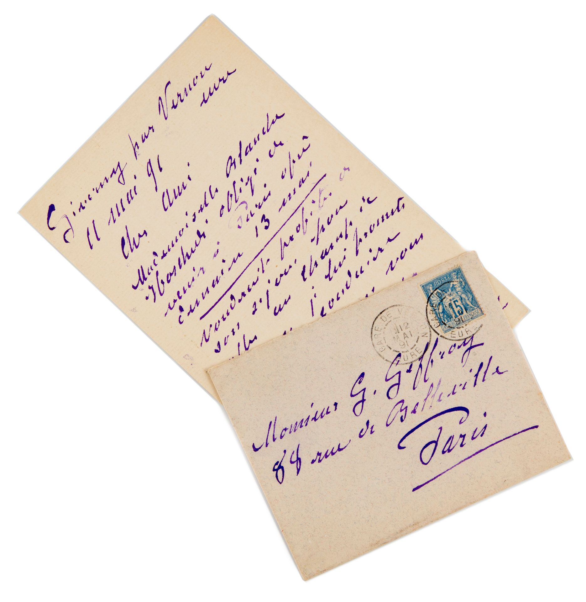 Monet Claude MONET (1840-1926). Lettre autographe signée, à [Gustave Geffroy]. G&hellip;