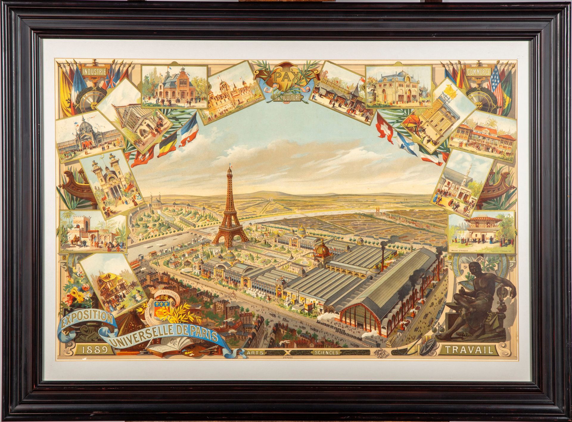 Null Vue panoramique de l'Exposition Universelle de 1889 PAX- Arts -Sciences - T&hellip;