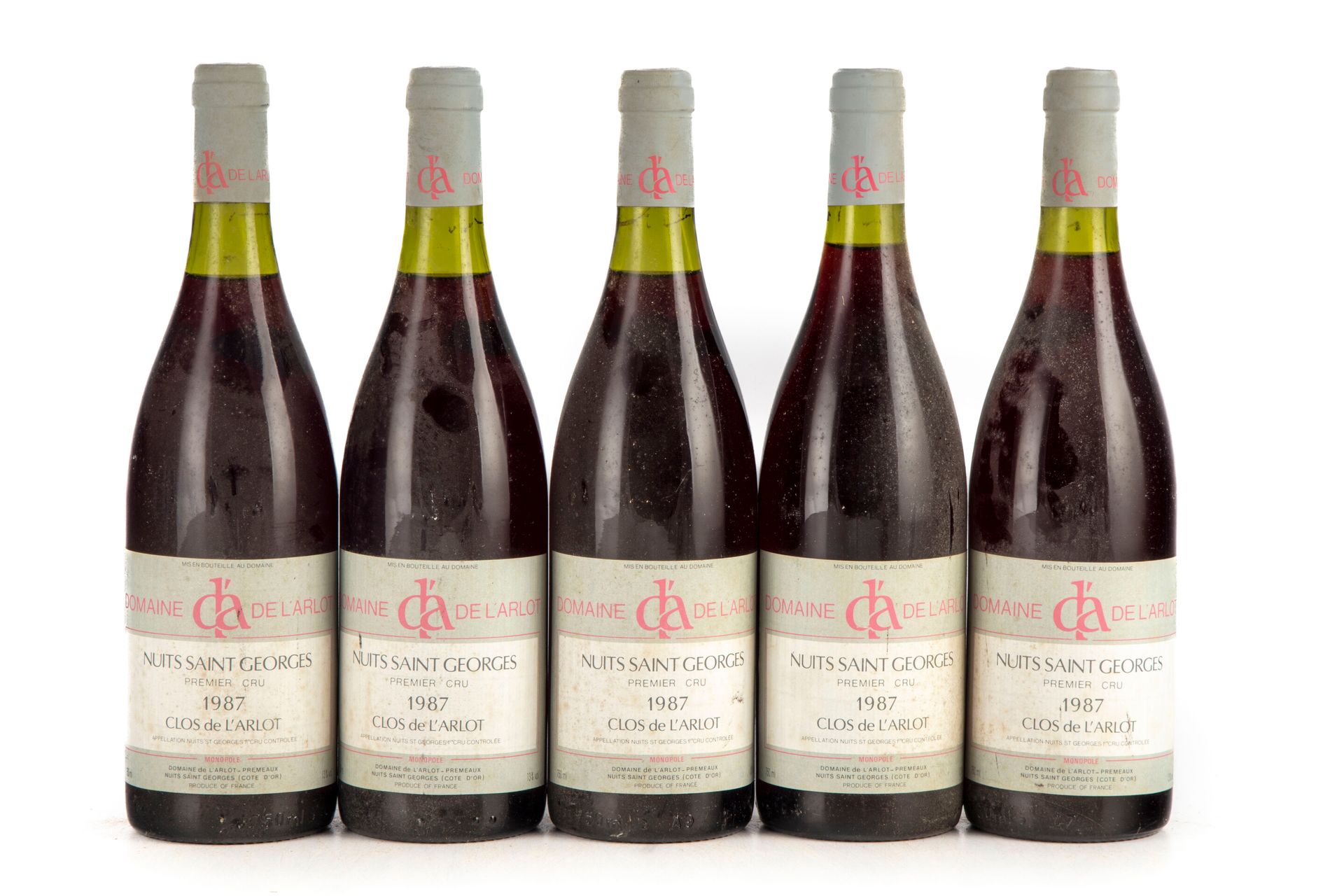 Null "11 bottles Nuits Saint Georges 1987 1er Cru ""Clos de l'Arlot Domaine de l&hellip;