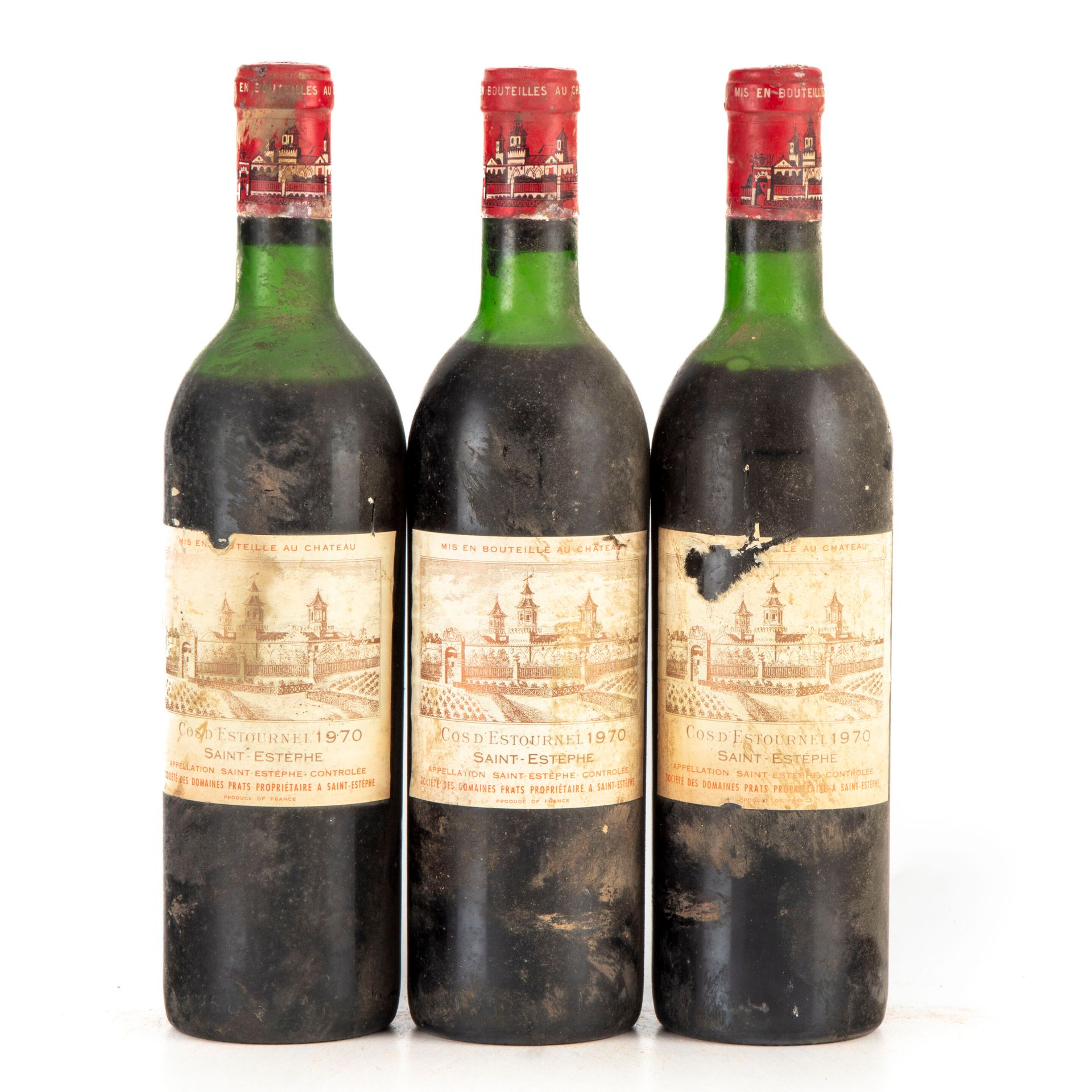 Null "3瓶爱士图尔酒庄1970年圣埃斯泰夫二级拍卖会葡萄酒

(N. 1he, 1 me, 1 b, E. Ta, m, tg)"