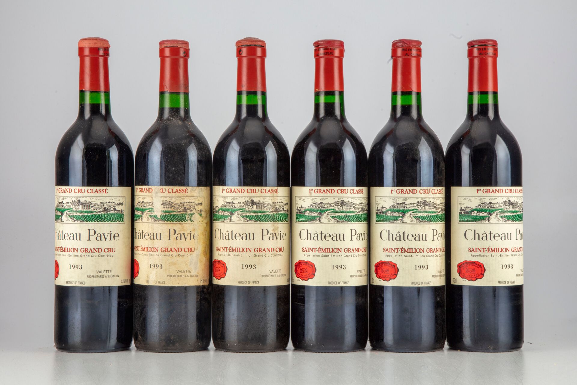 Null "6 bottles Château Pavie 1993 1er GCC (A) Saint Emilion Grand Cru

(E. F, 3&hellip;