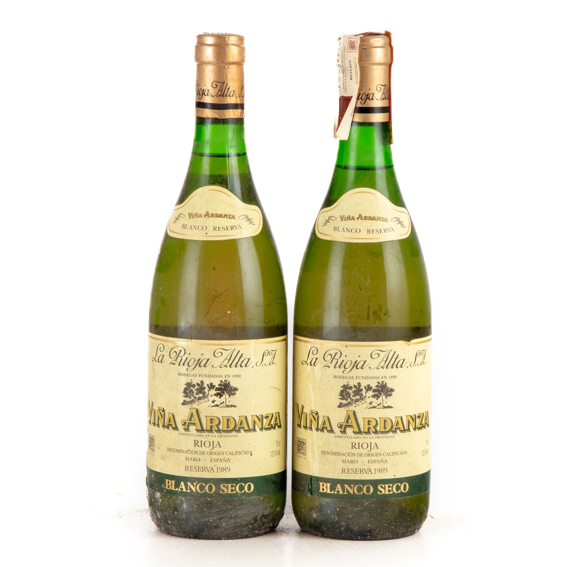 Null "2瓶 西班牙1989年Vina Ardanza Rioja Alta Blanco Seco酒

(N. Tlb, E. Tla)"