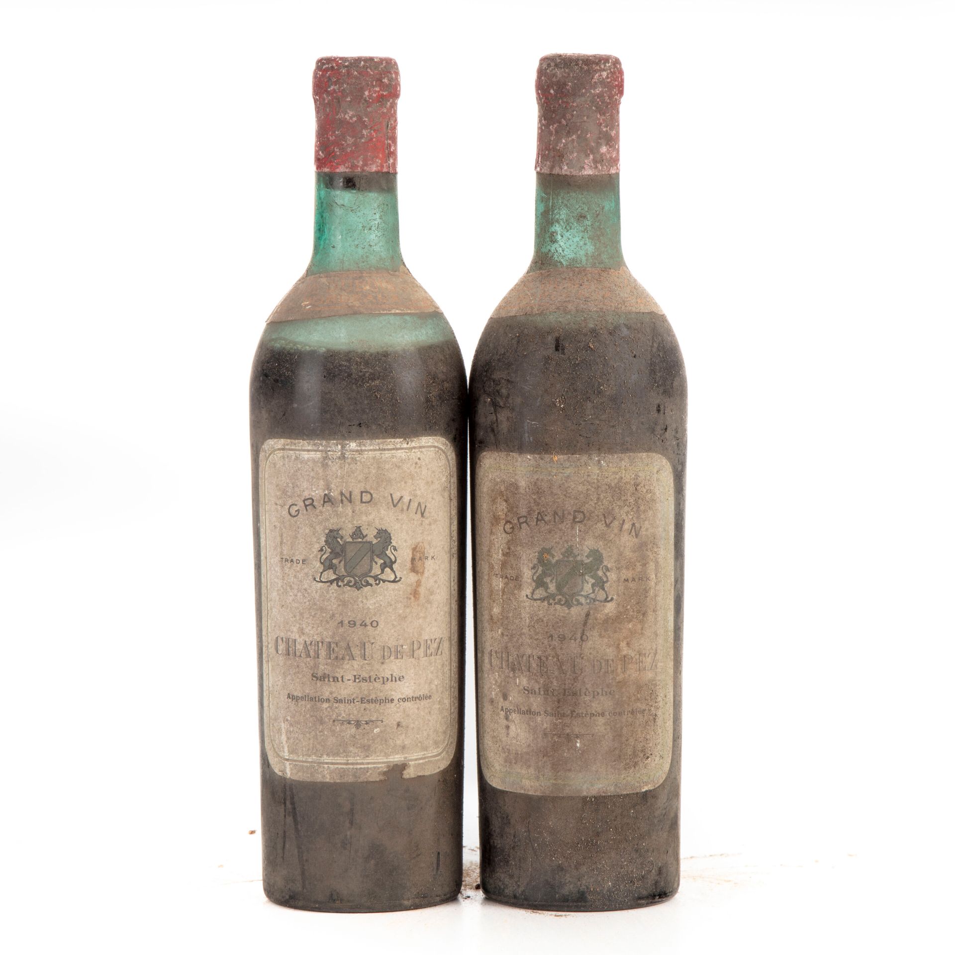 Null "2 bottiglie Château de Pez 1940 Saint Estèphe (Mise négoce Paul Dubois)

(&hellip;