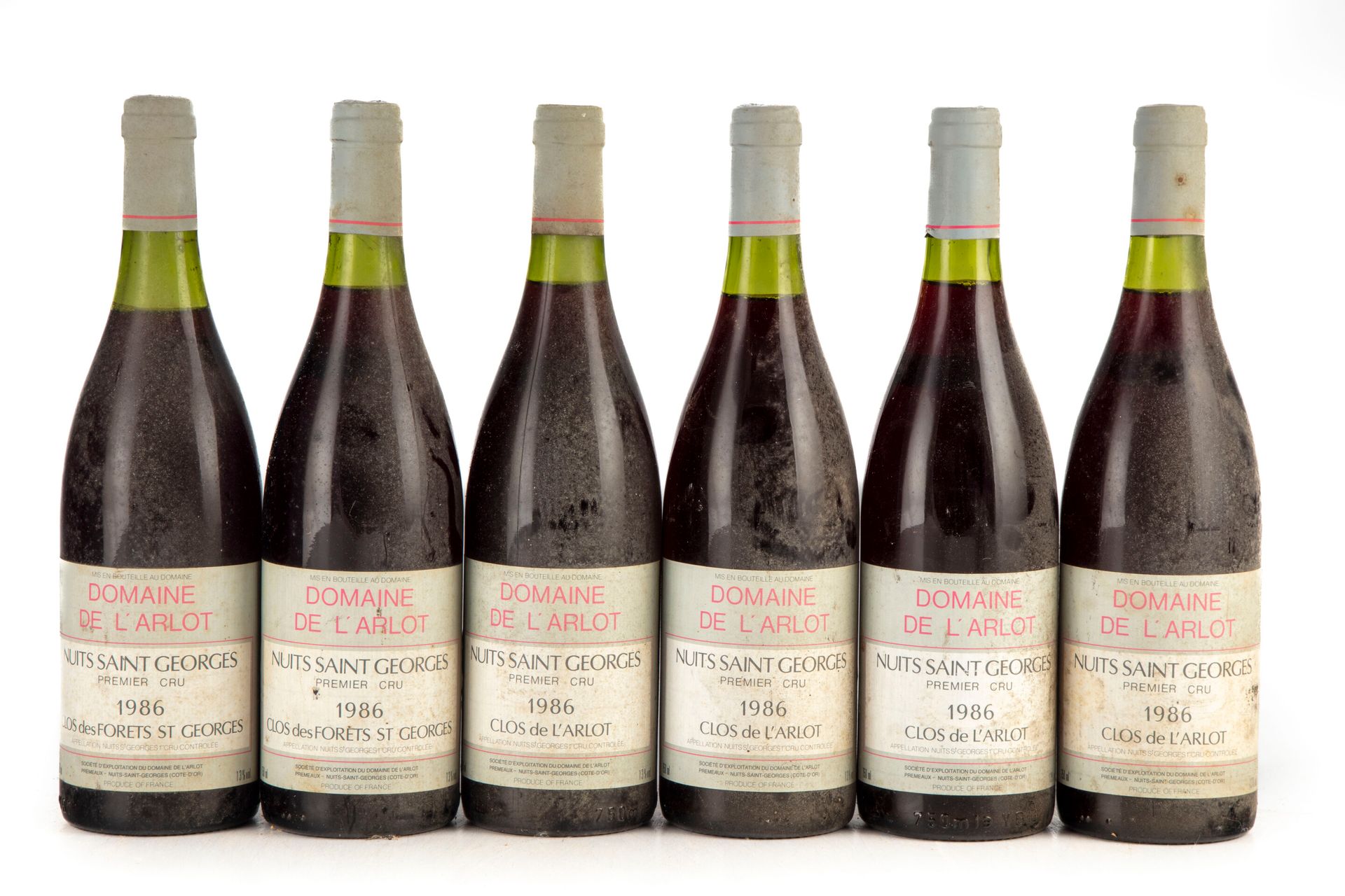 Null 6 bottles Nuits Saint Georges 1986 Clos de l'Arlot

N. 2 to 2 cm, 1 between&hellip;