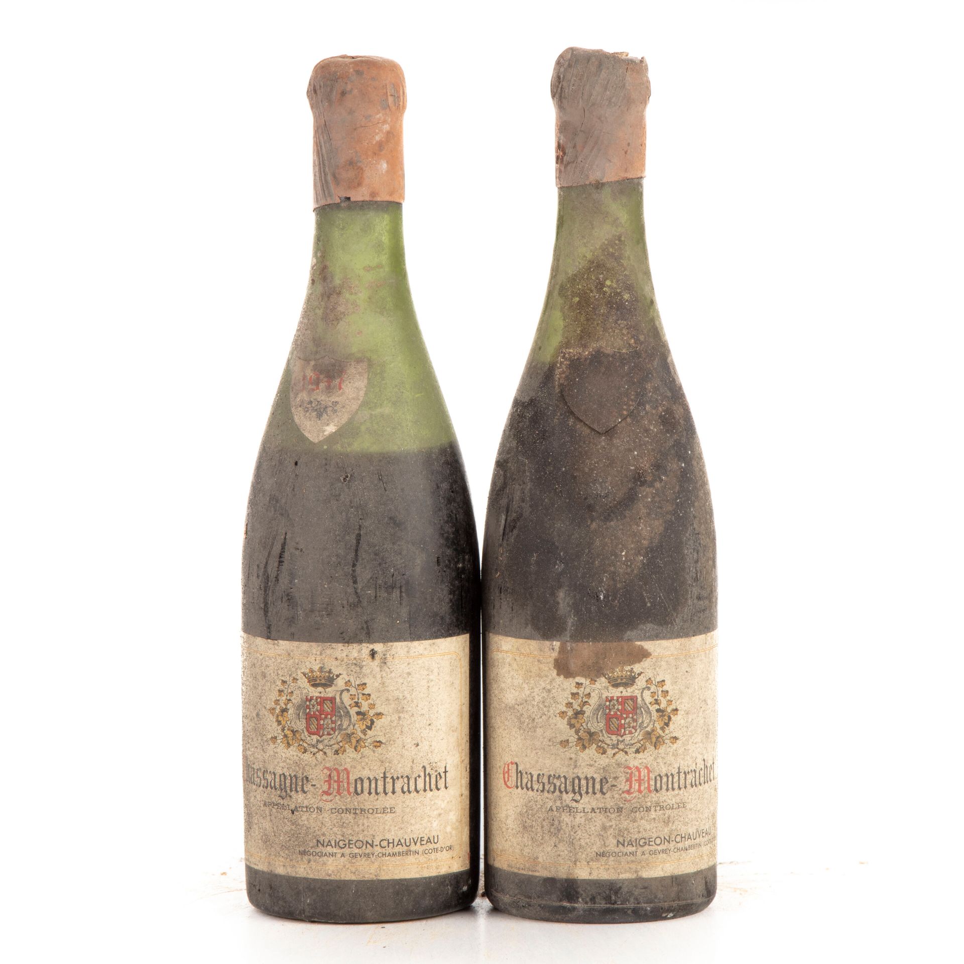 Null " 2 botellas: 1 Chassagne Montrachet 1947 Naigeon Chaveau, 1 Chassagne Mont&hellip;