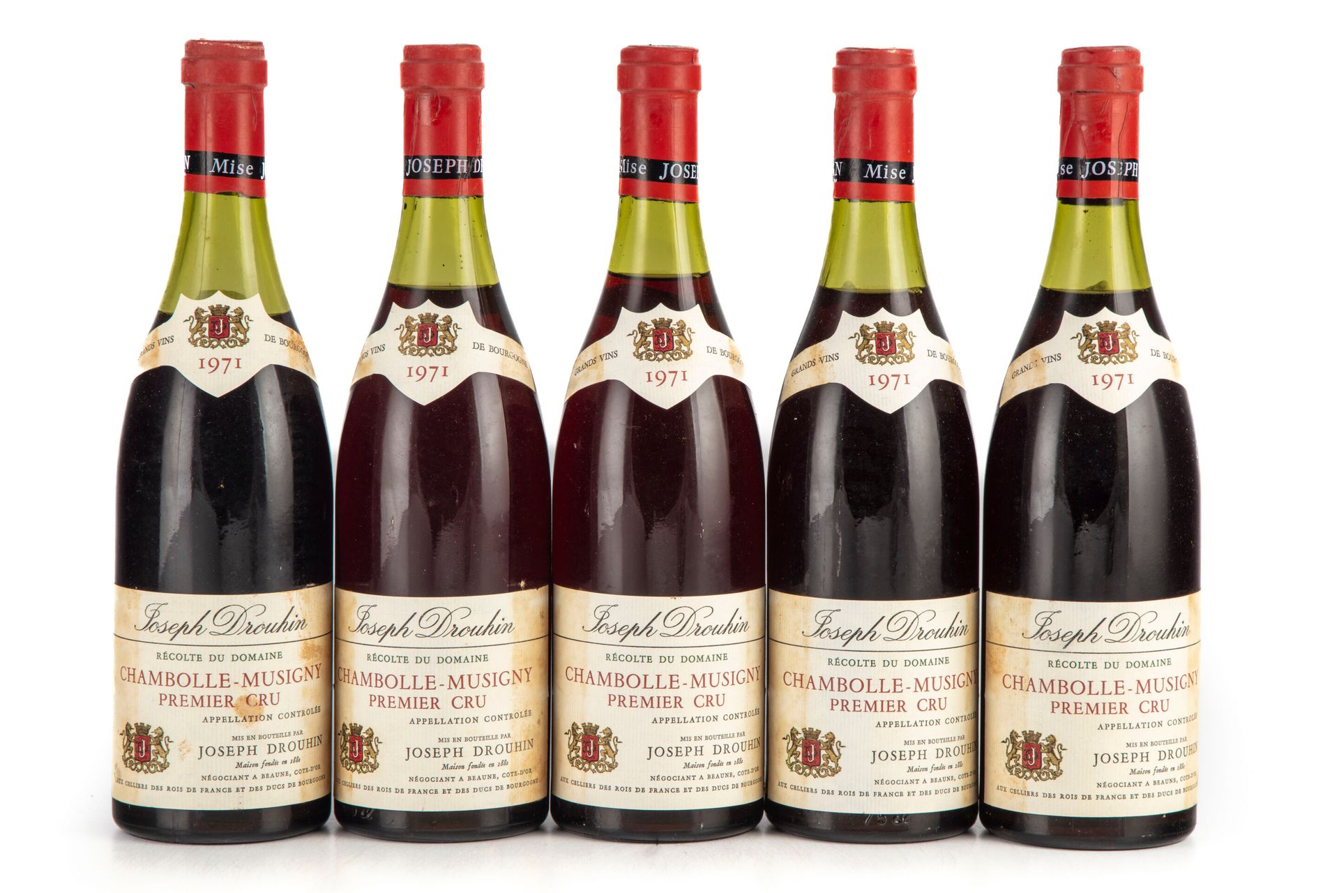 Null "10 bouteilles Chambolle-Musigny 1971 1er Cru Joseph Drouhin

(N. 1 entre 2&hellip;
