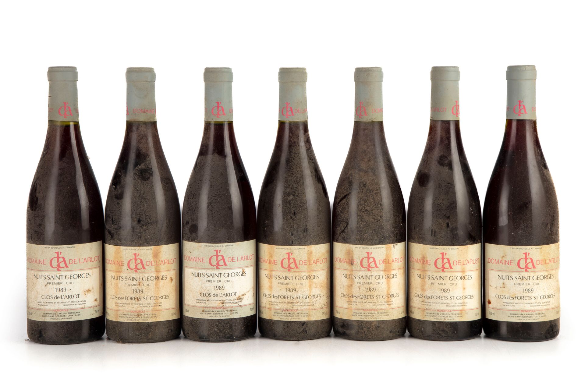Null "7 bottles Nuits Saint Georges 1989 1er Cru ""Clos de l'Arlot Domaine de l'&hellip;