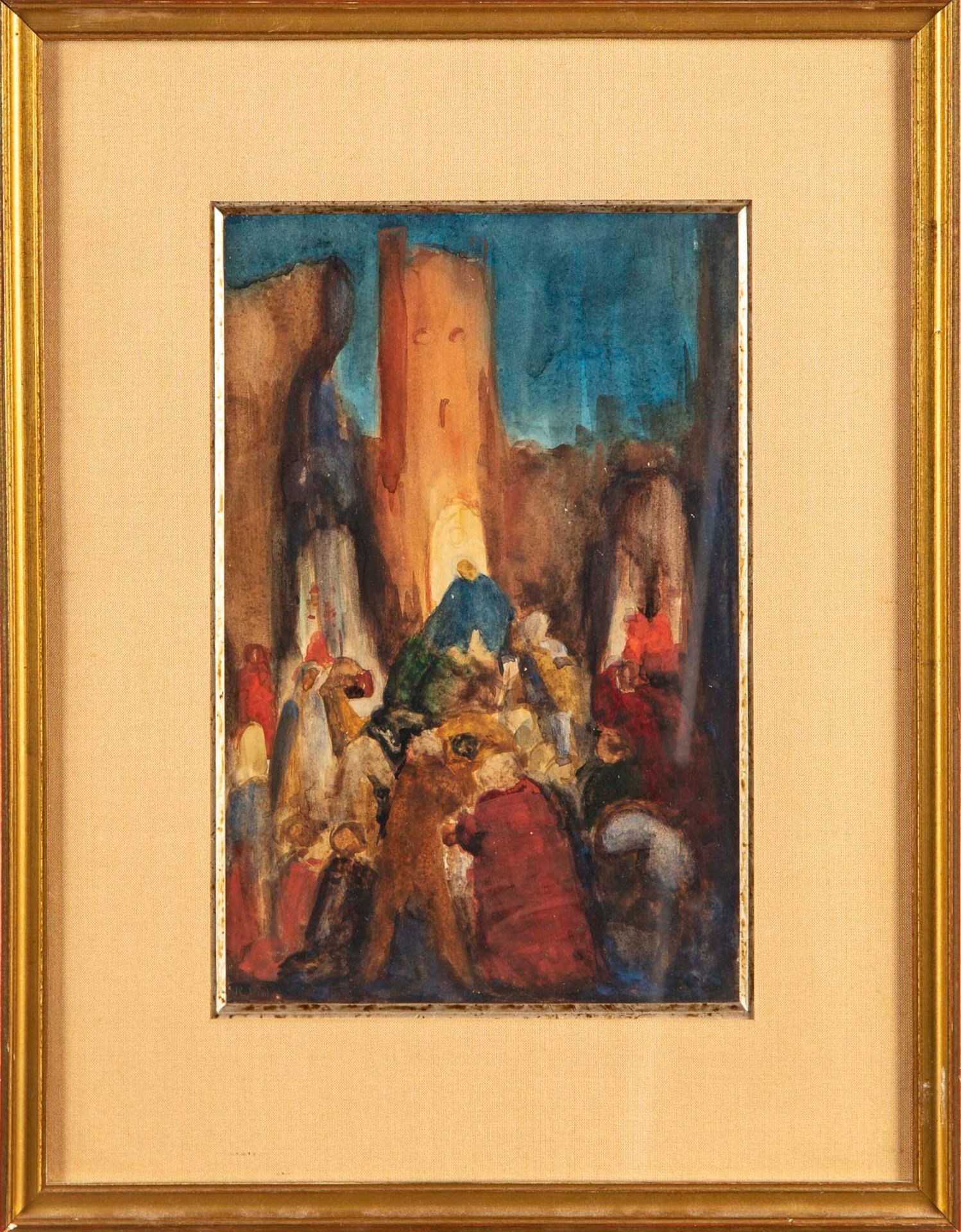 PIOT 勒内-皮奥特 (1869-1934)

城市中的东方人物

水彩画，左下方有铅笔签名

26 x 16.5 cm

出处：André Level收藏，&hellip;