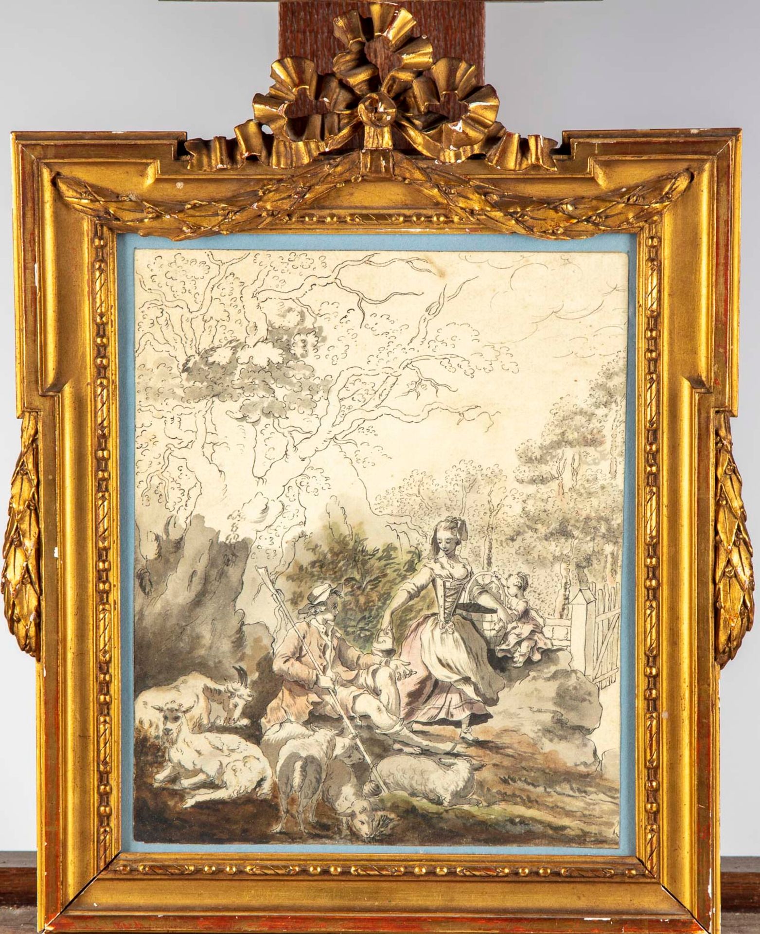 ECOLE FRANCAISE FRENCH SCHOOL of the late 18th century

Pastoral scene

Drawing &hellip;