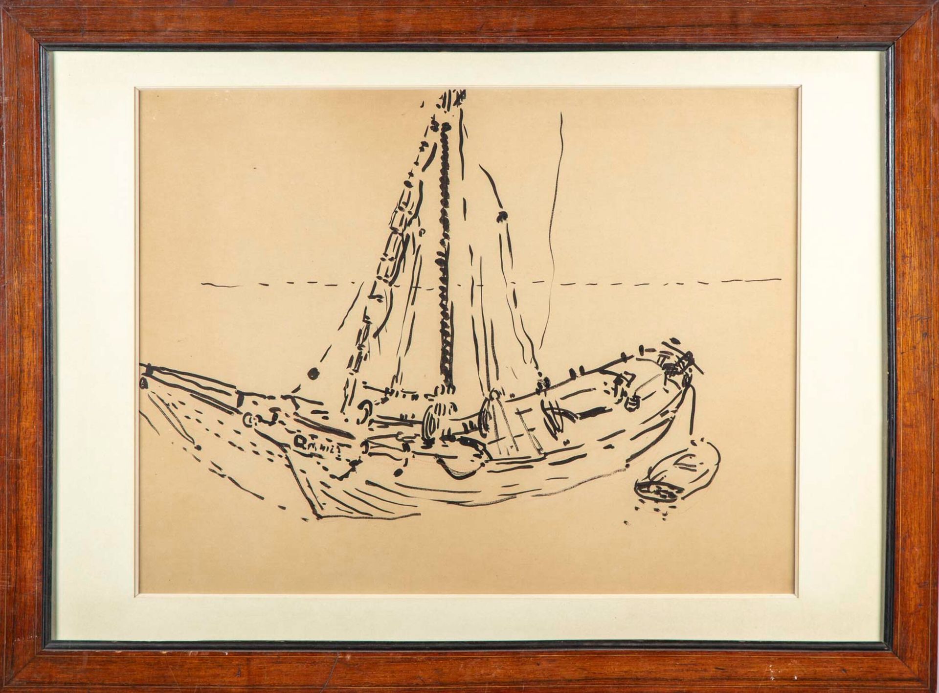 DERAIN 安德烈-德兰 (1880 - 1964)

海军，伦敦1906年

纸上印度墨水和粉笔画

49.2 x 62.8厘米

出处：André Lev&hellip;