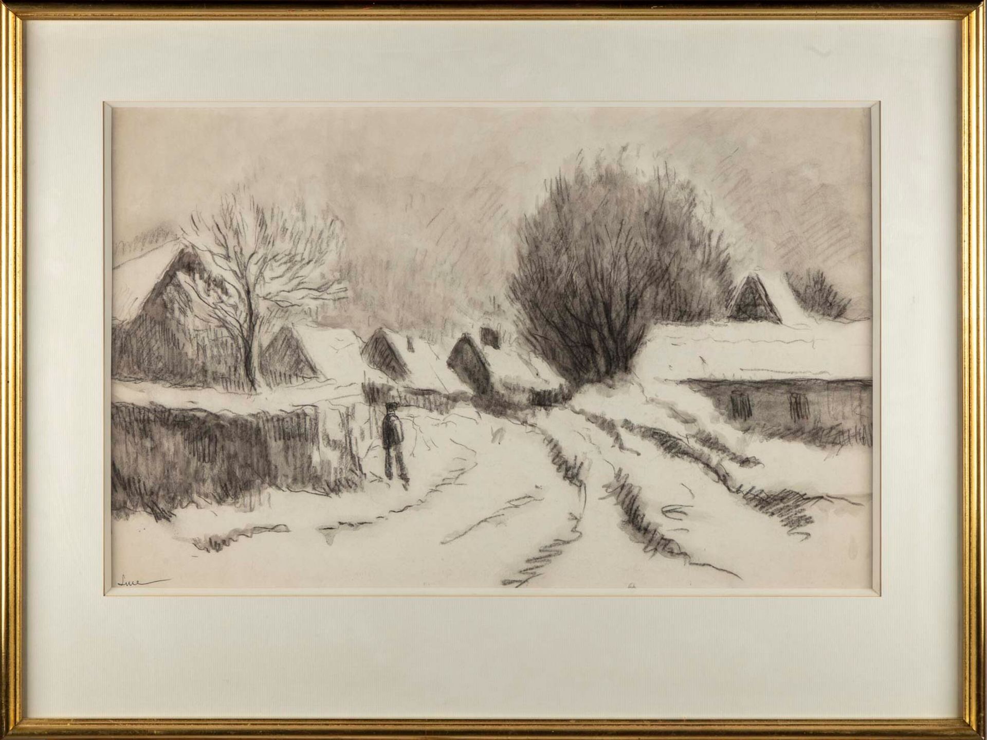 Maximilien Luce 马克西米利安-卢斯(1858-1941)

雪下的风景

铅笔画，左下角有签名

33 x 54 cm at sight

我们&hellip;