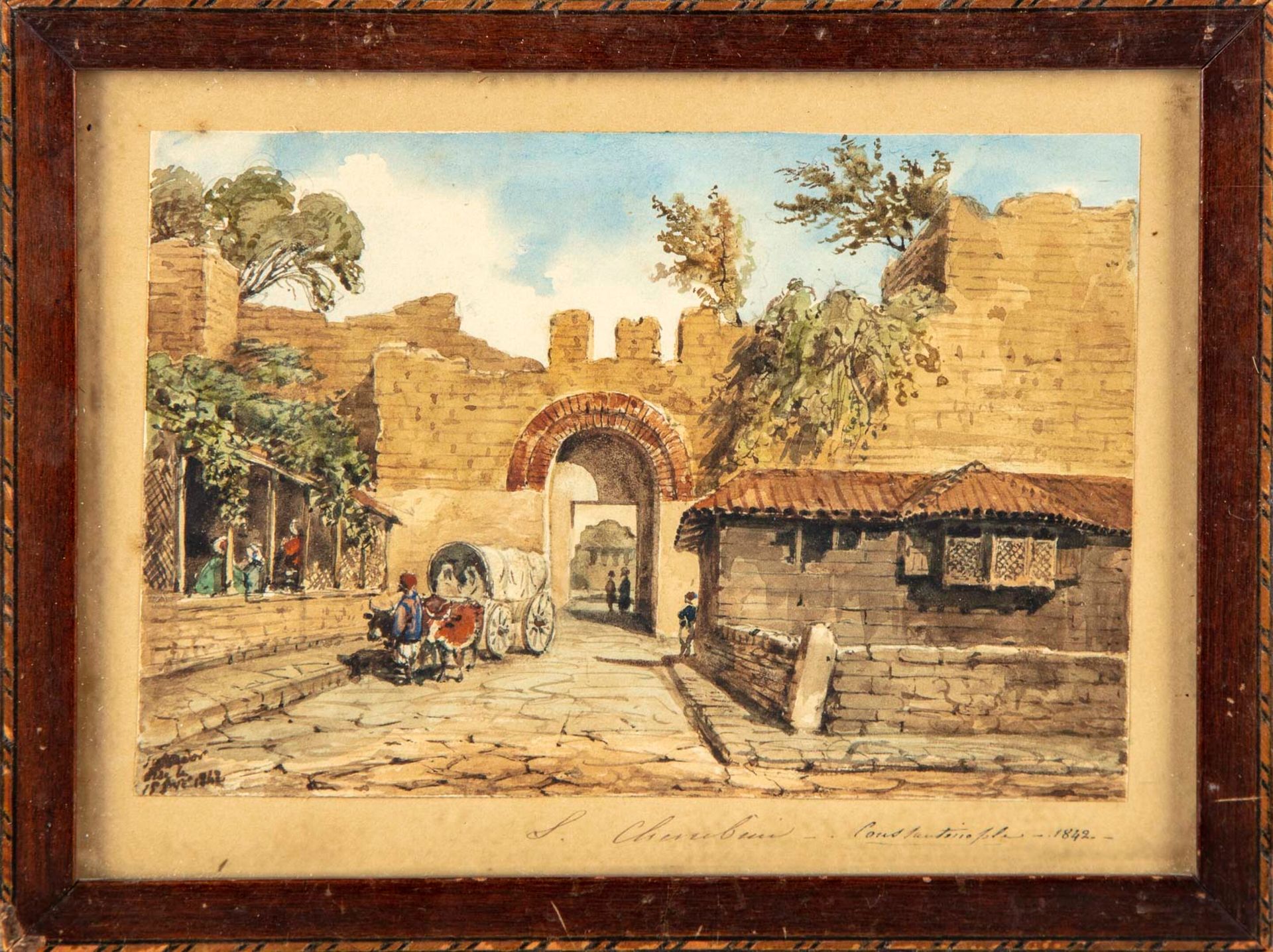 CHERUBINI L. CHERUBINI - 19世纪上半叶

君士坦丁堡的景色

纸上水彩和水粉画，签名为L.CHERUBINI，位于纸张底部，日期为18&hellip;