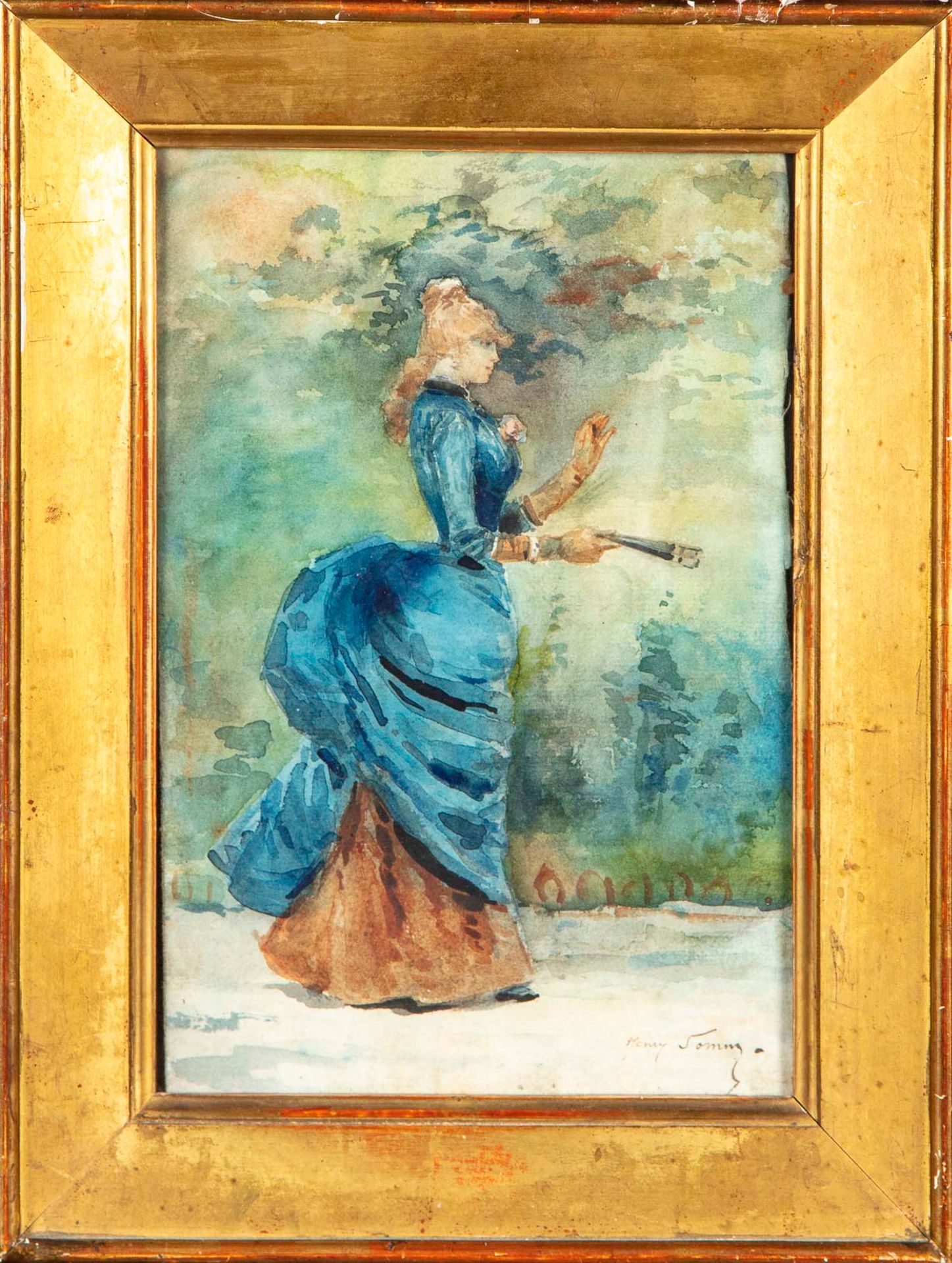 Henri SOMM Henri SOMM (1844-1907)

Elegant woman with a fan

Watercolor on paper&hellip;