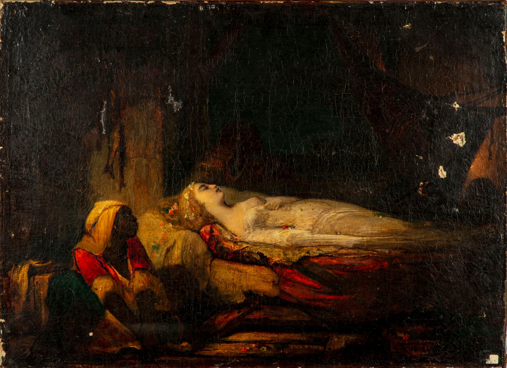 ECOLE FRANCAISE FRENCH SCHOOL, mid 19th century 

The sleeping girl 

Oil on can&hellip;