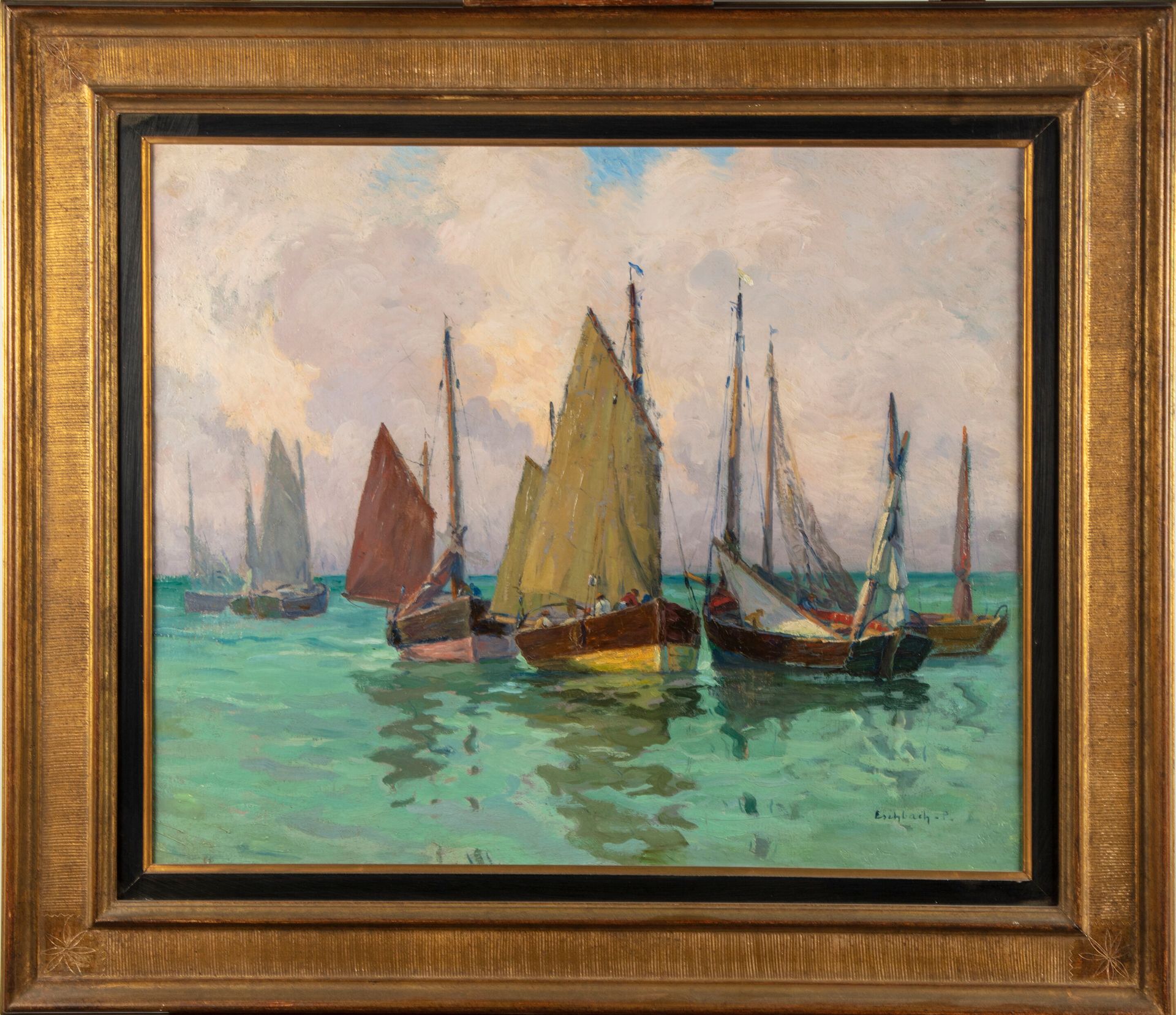 ESCHBACH Paul ESCHBACH (1881-1961)

Barche a vela 

Olio su tela, firmato in bas&hellip;