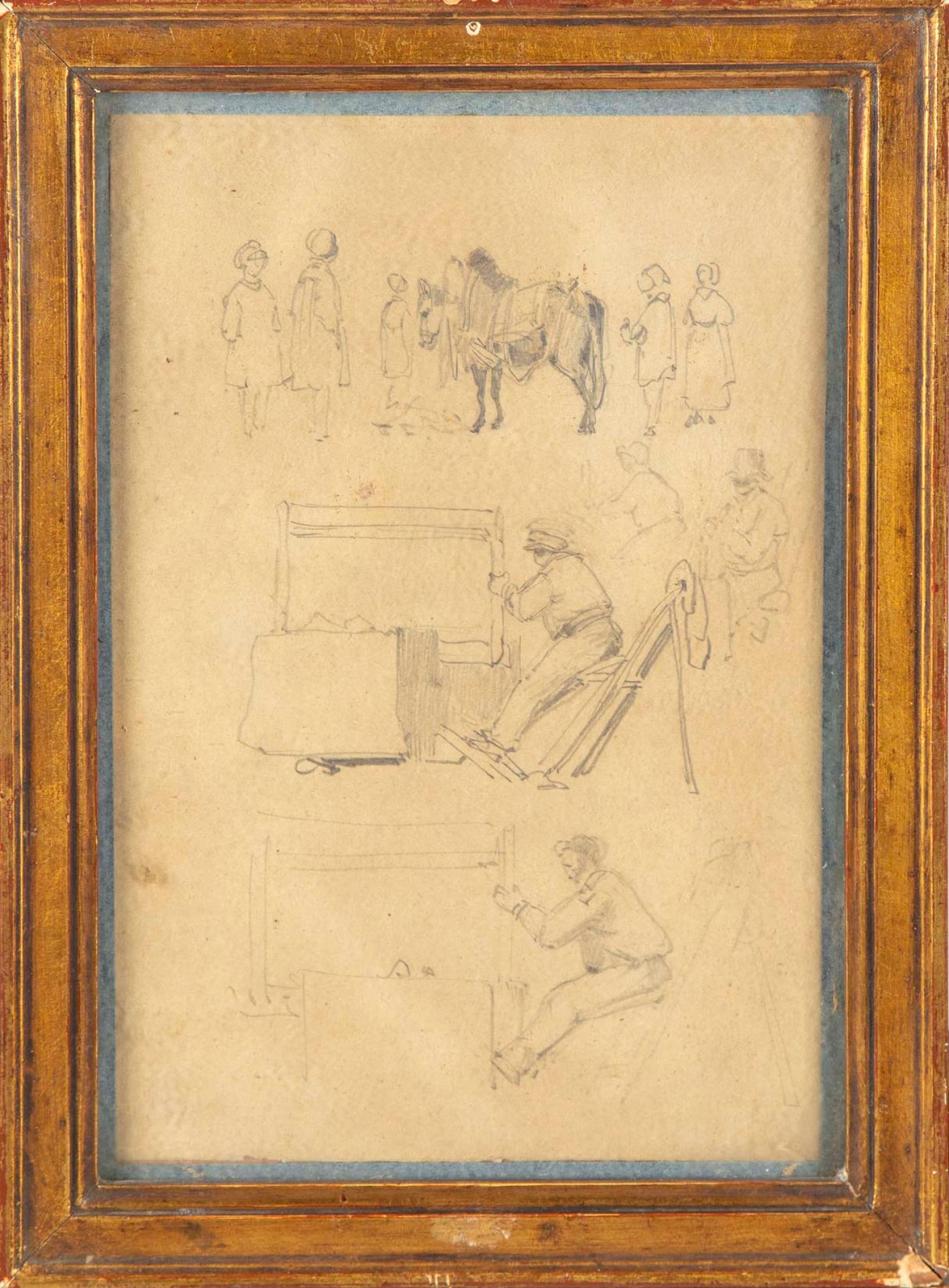 BONNINGTON 理查德-帕克斯-博宁顿（1801-1828）归于

石匠的研究

铅笔画，背面有注解

20.5 x 14 cm

标记