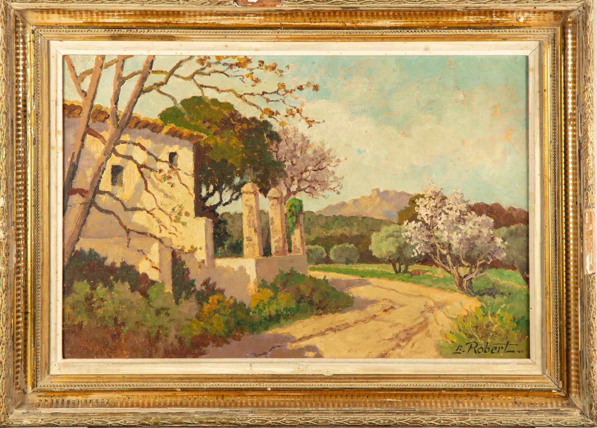 Null 法国学校

普罗旺斯的景观

布面油画，右下角署名E.罗伯特

45 x 61厘米