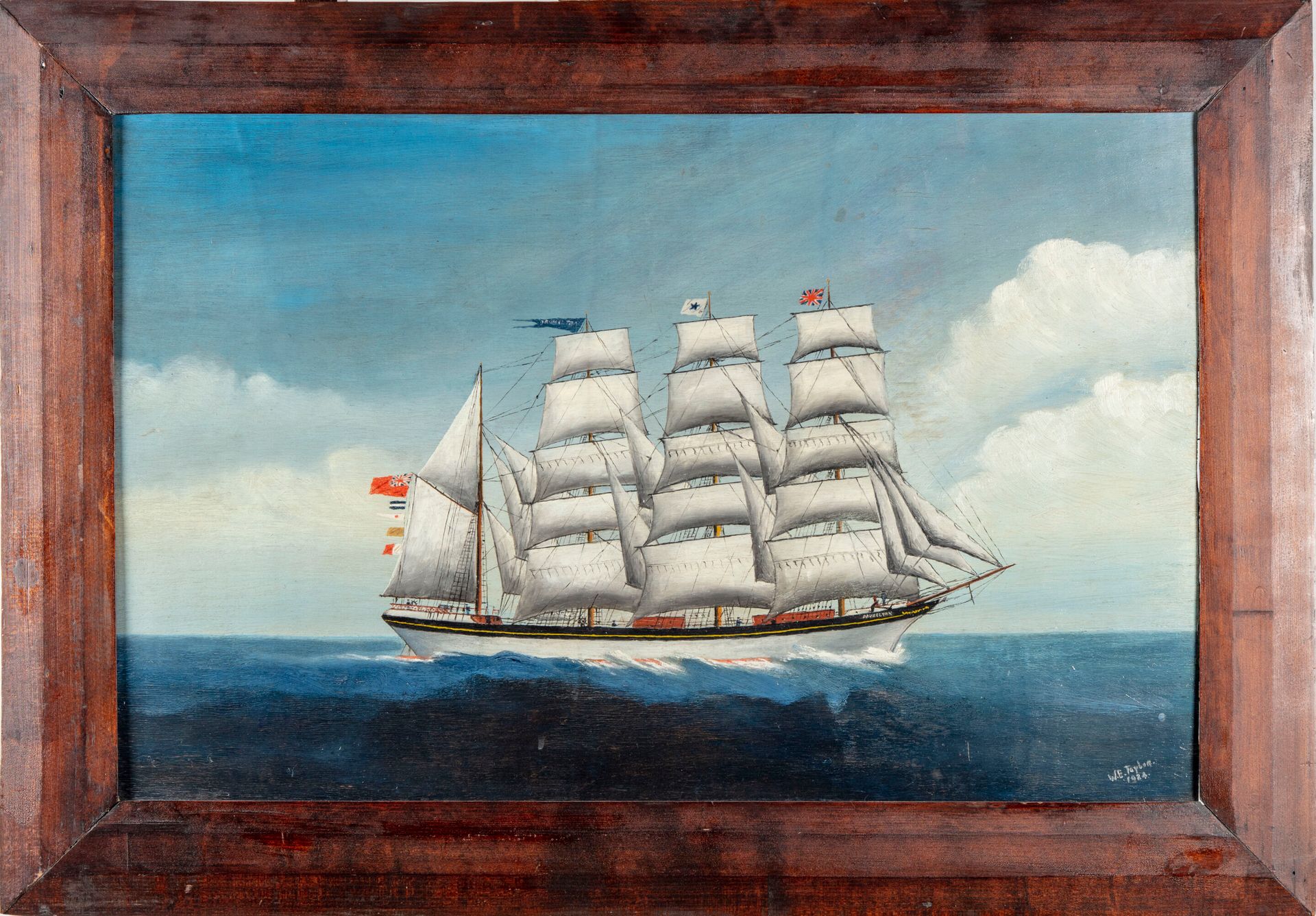 Null W.E. TAYLOR (20)

帆船

面板油画，右下角有签名，日期为 "1924年

53 x 81 cm