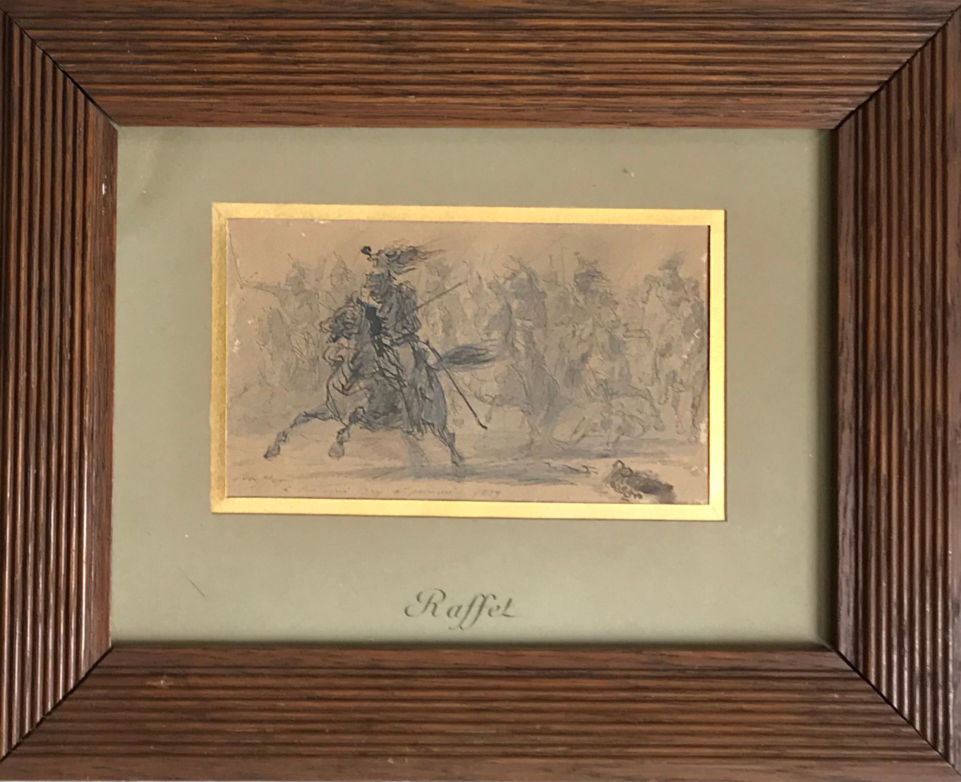 Null 奥古斯特-拉费特 (1804-1860)

轻骑兵的冲锋

水墨，铅笔，棕色纸

左下角有签名，献给我的朋友BRY - 1859年1月

背面：187&hellip;