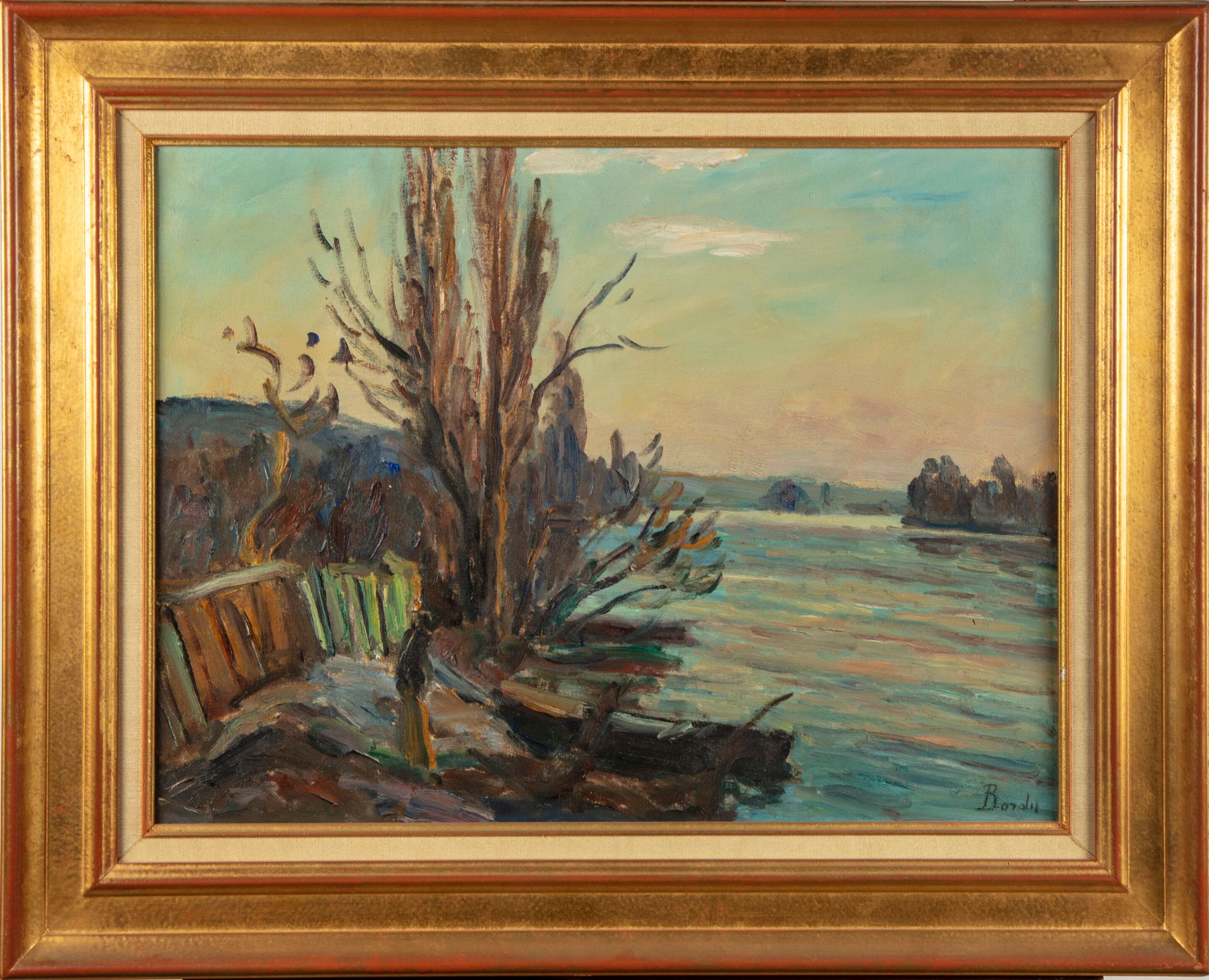 Null 莱昂纳尔-博尔德(1898-1969)

塞纳河的边缘

布面油画，右下方有签名

46 x 61 厘米