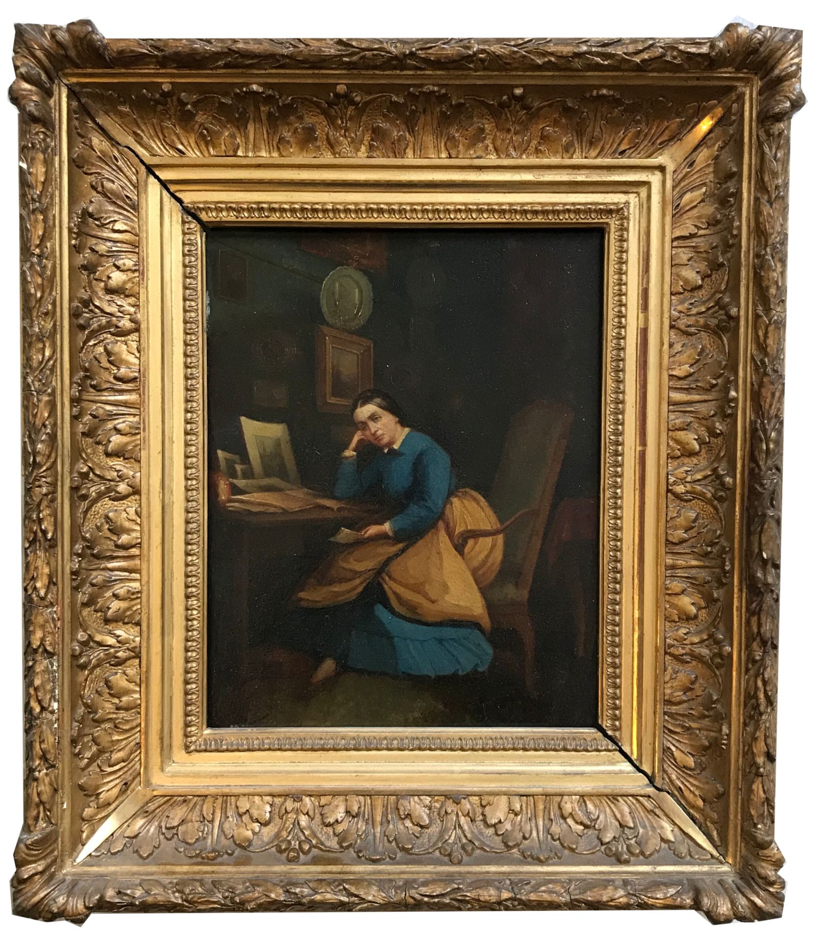 Null 儒勒-菲利昂 (1824-1883)

深思熟虑的年轻女孩

板上油彩

左下方有签名

25 x 20厘米

美丽的镀金灰泥框架