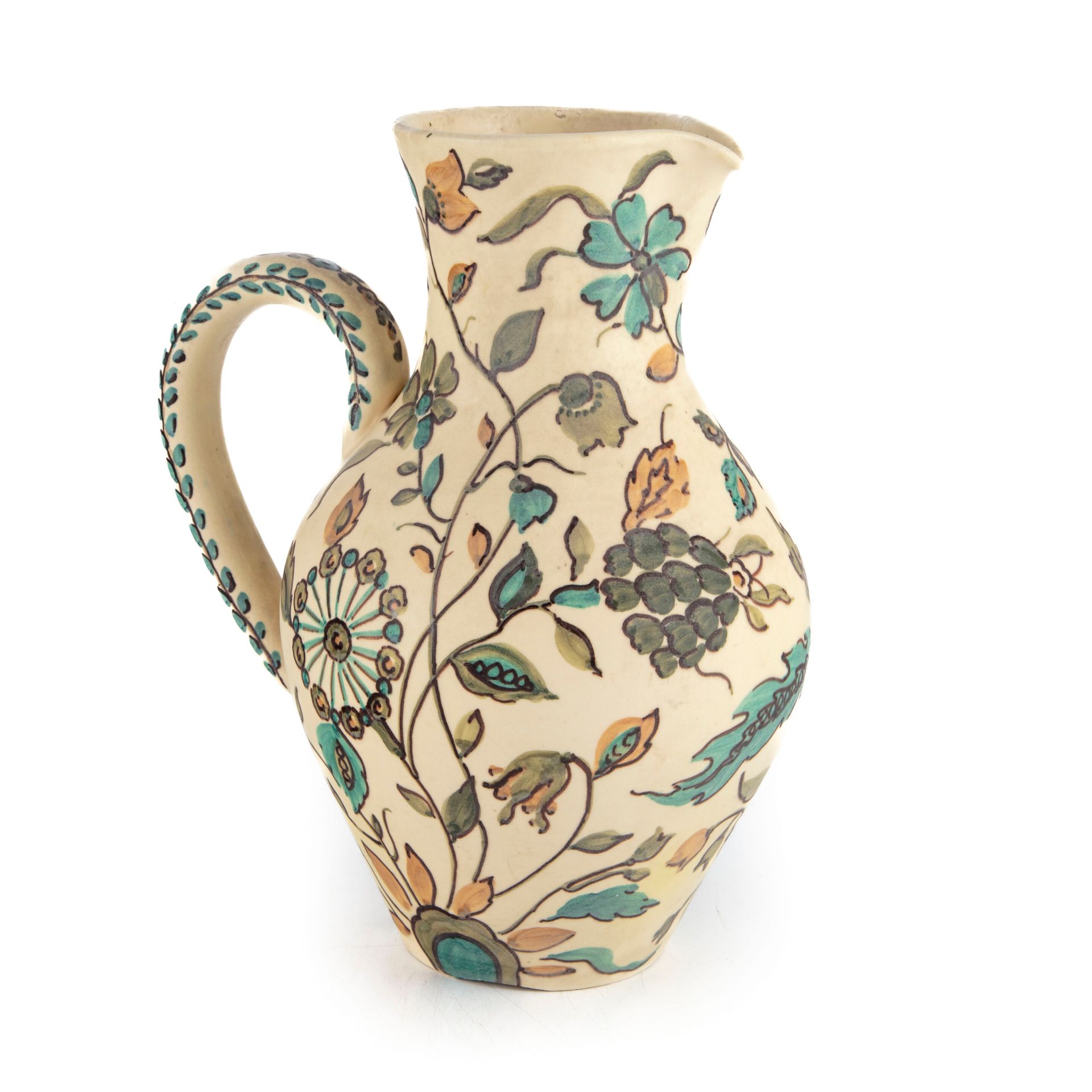 Null VALLAURIS 

Enameled earthenware pitcher with flowers decoration

H. 27 cm &hellip;