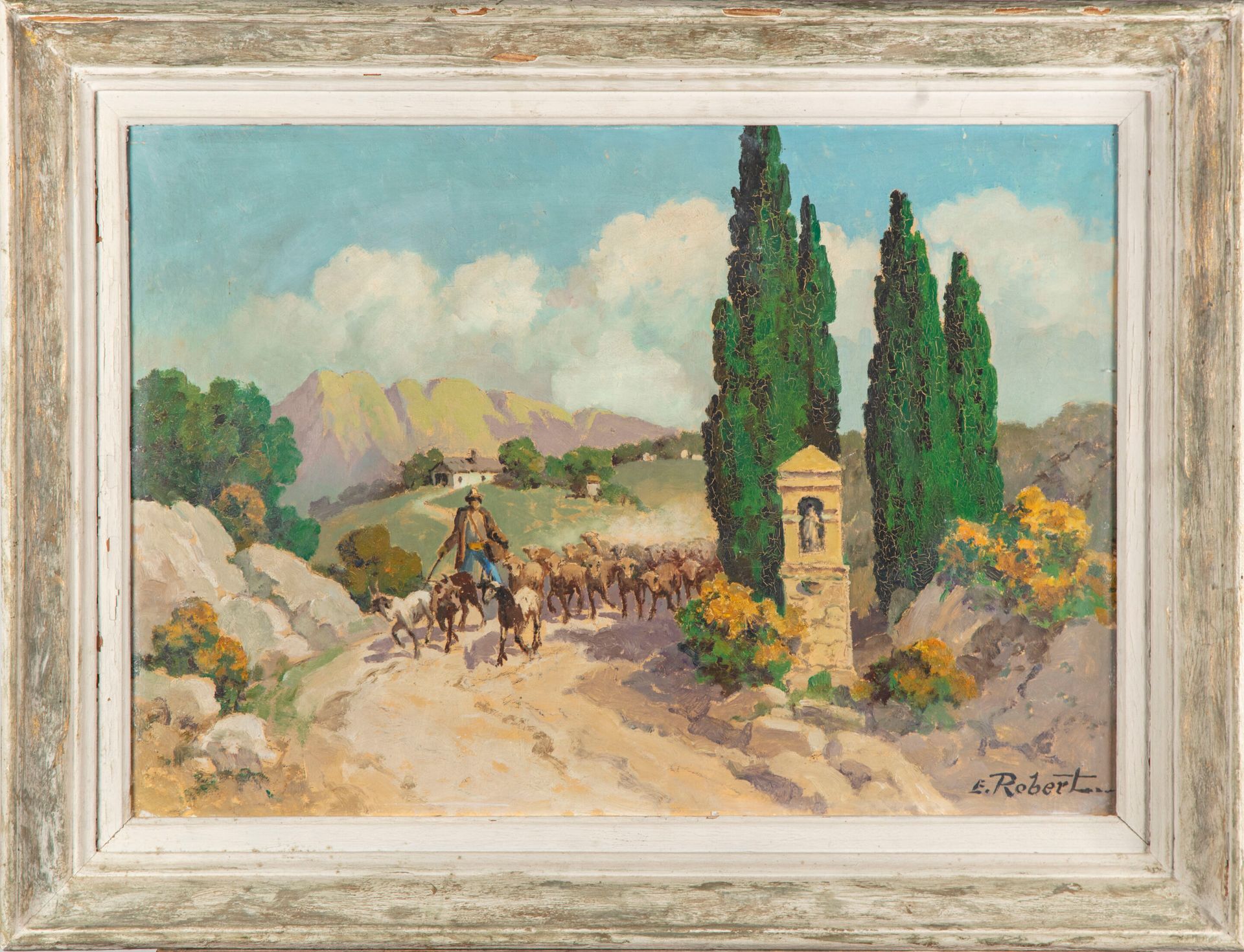 Null FRENCH SCHOOL

The Transhumance

Oil on canvas, signed lower right E. Rober&hellip;