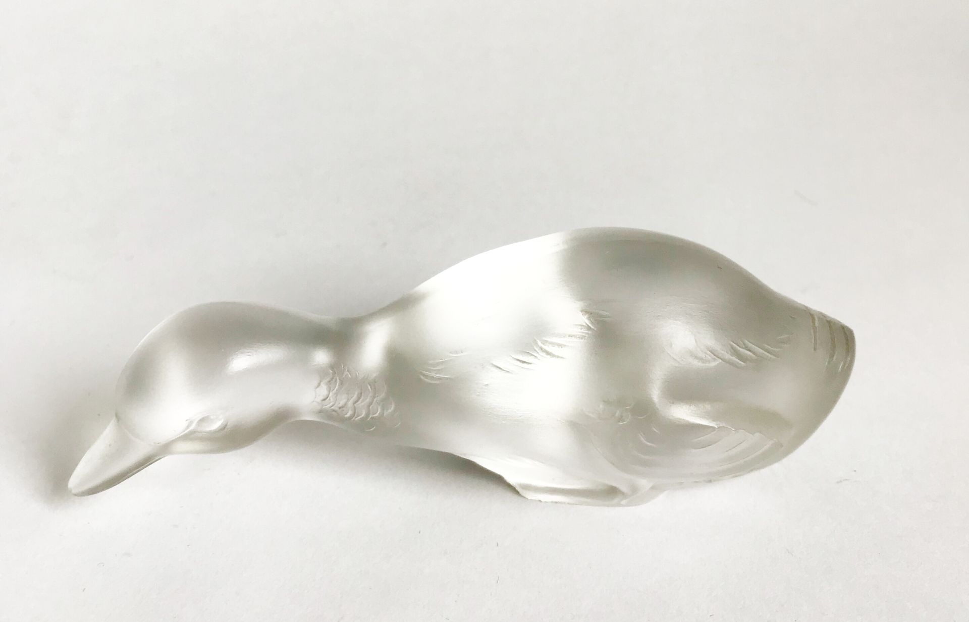 Null BACCARAT

透明模制水晶雕像，代表一只鹅。

签名

长：13厘米