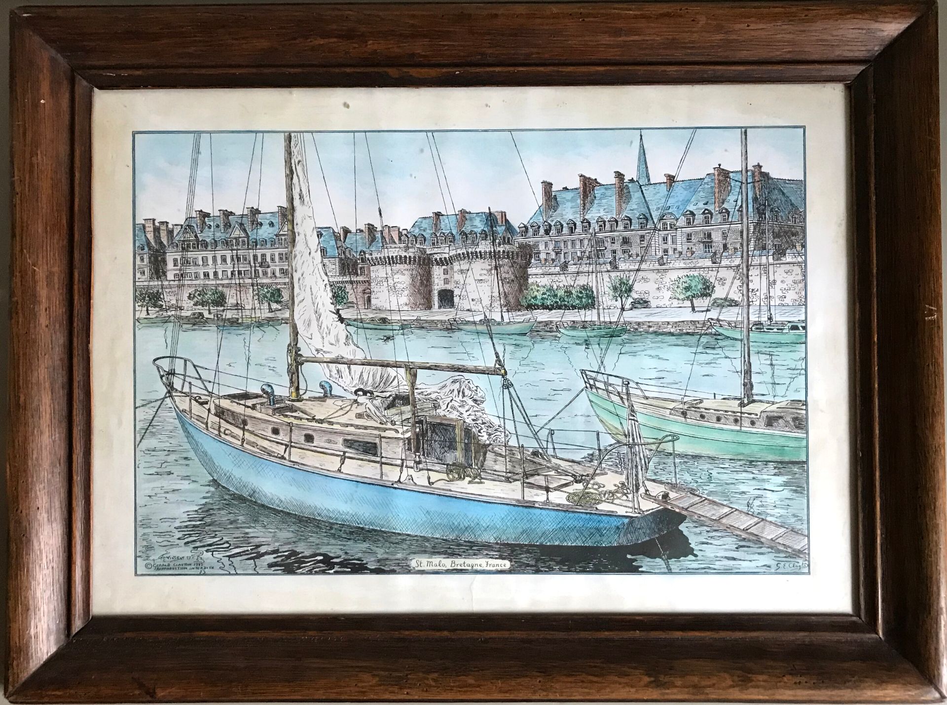 S.E CLAYTON d'après 
Saint Malo, Bretagne,France 
Reproduction en couleur 
42 x &hellip;
