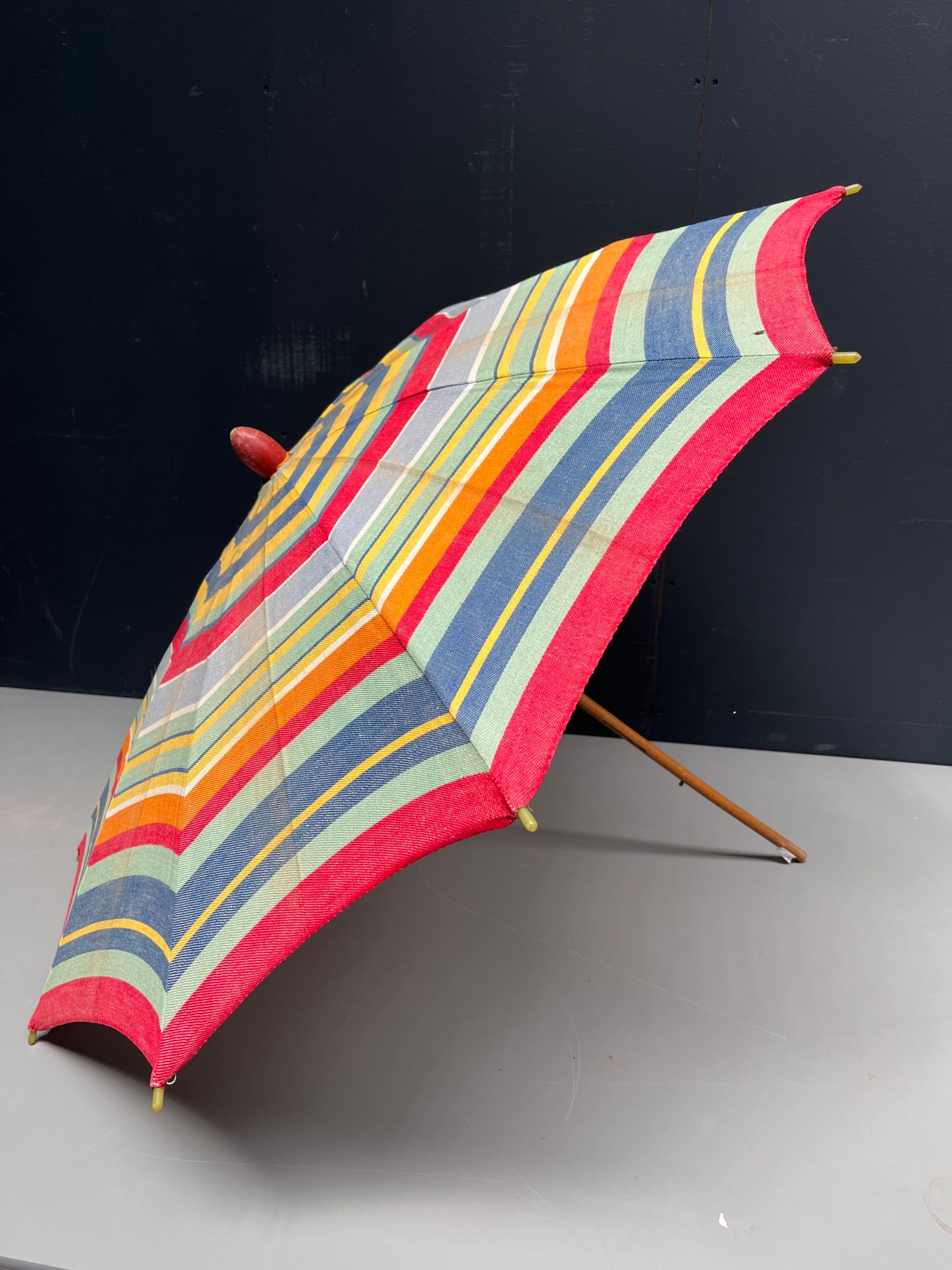 Null Small garden umbrella in colored canvas