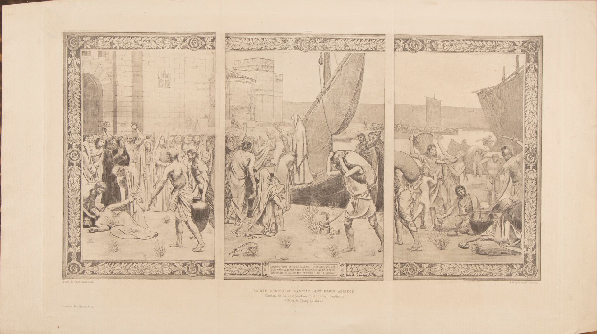 Null Dopo PUVIS de CHAVANNE (1824-1898)

Sainte Geneviève rvitaillant Paris assi&hellip;