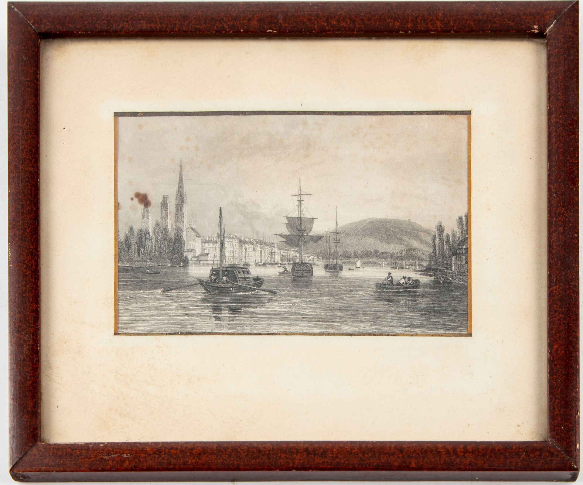 Null SCUOLA del XIX secolo

Porto di Rouen 

Incisione 

8,5 cm x 14 cm (a vista&hellip;