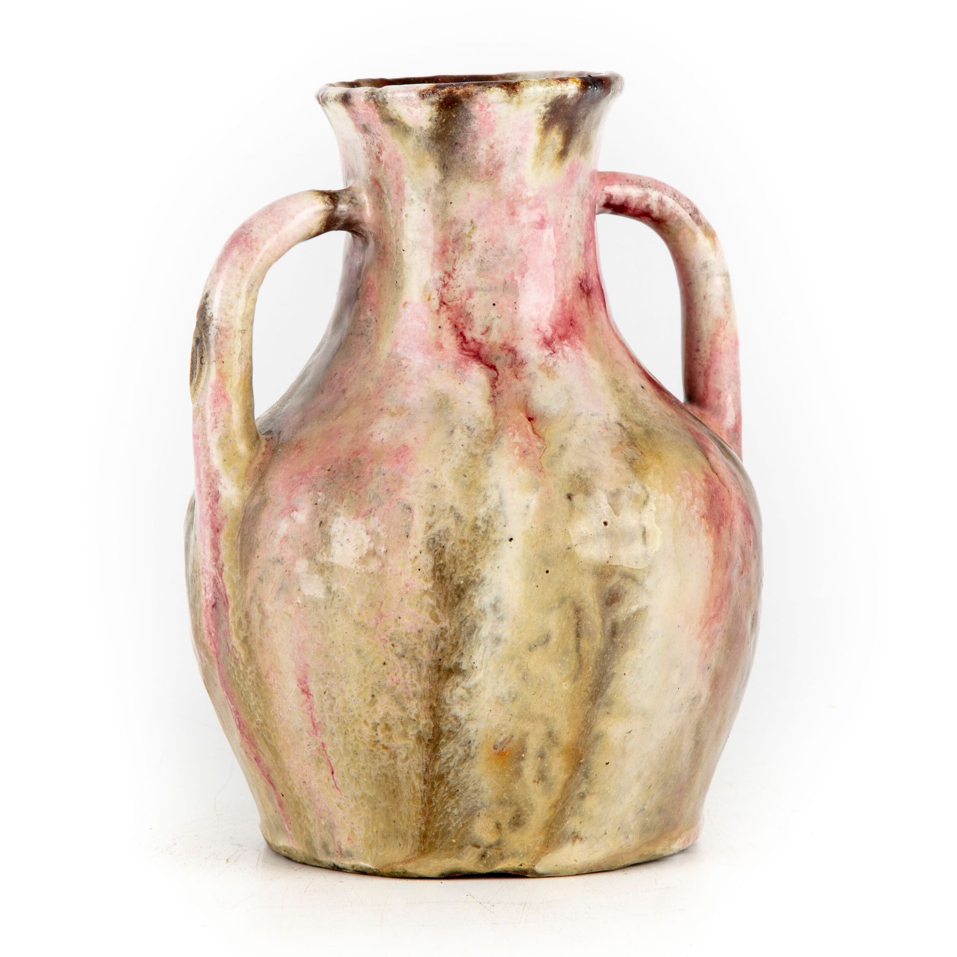 Null Kleine Vase aus glasiertem Steingut mit Fließdekor.

Vertiefte Markierung u&hellip;