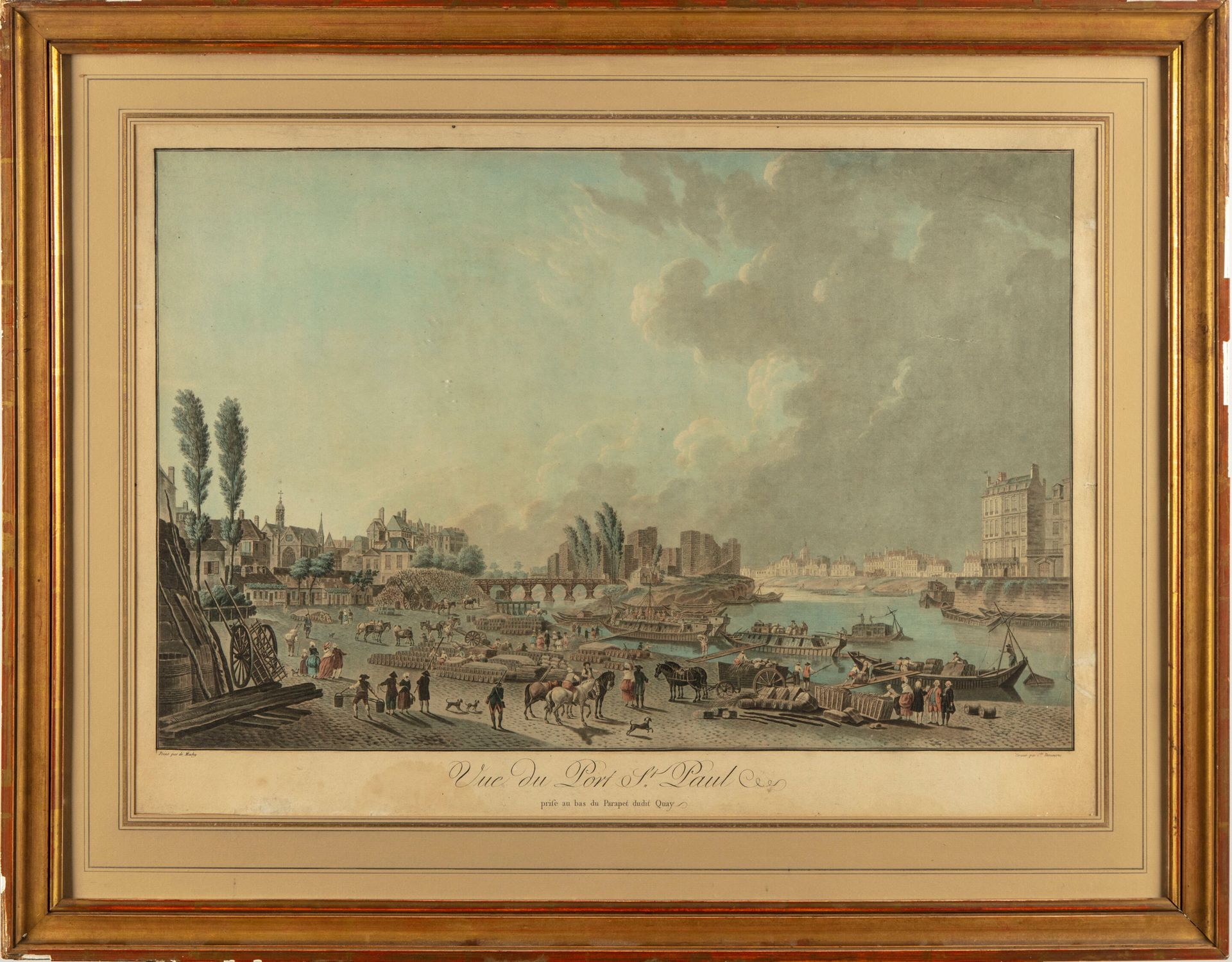 Null 根据Pierre-Antoine DEMACHY的作品，由DESCOURTIS刻制

圣保罗港的景色，在上述码头的护栏底部的普里夫。

46 x 64&hellip;