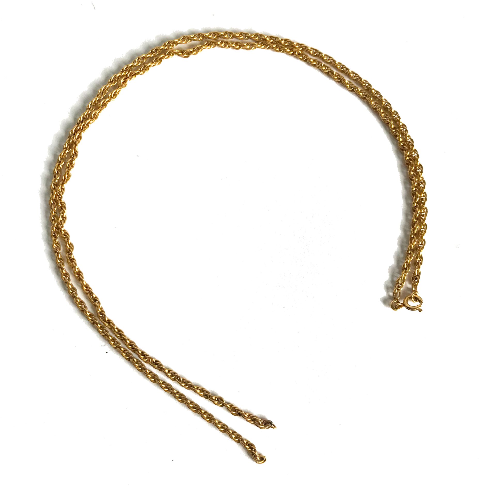 Null 黄金（18K）链，带陀飞轮链节（断裂）。

重量 : 9,44 g