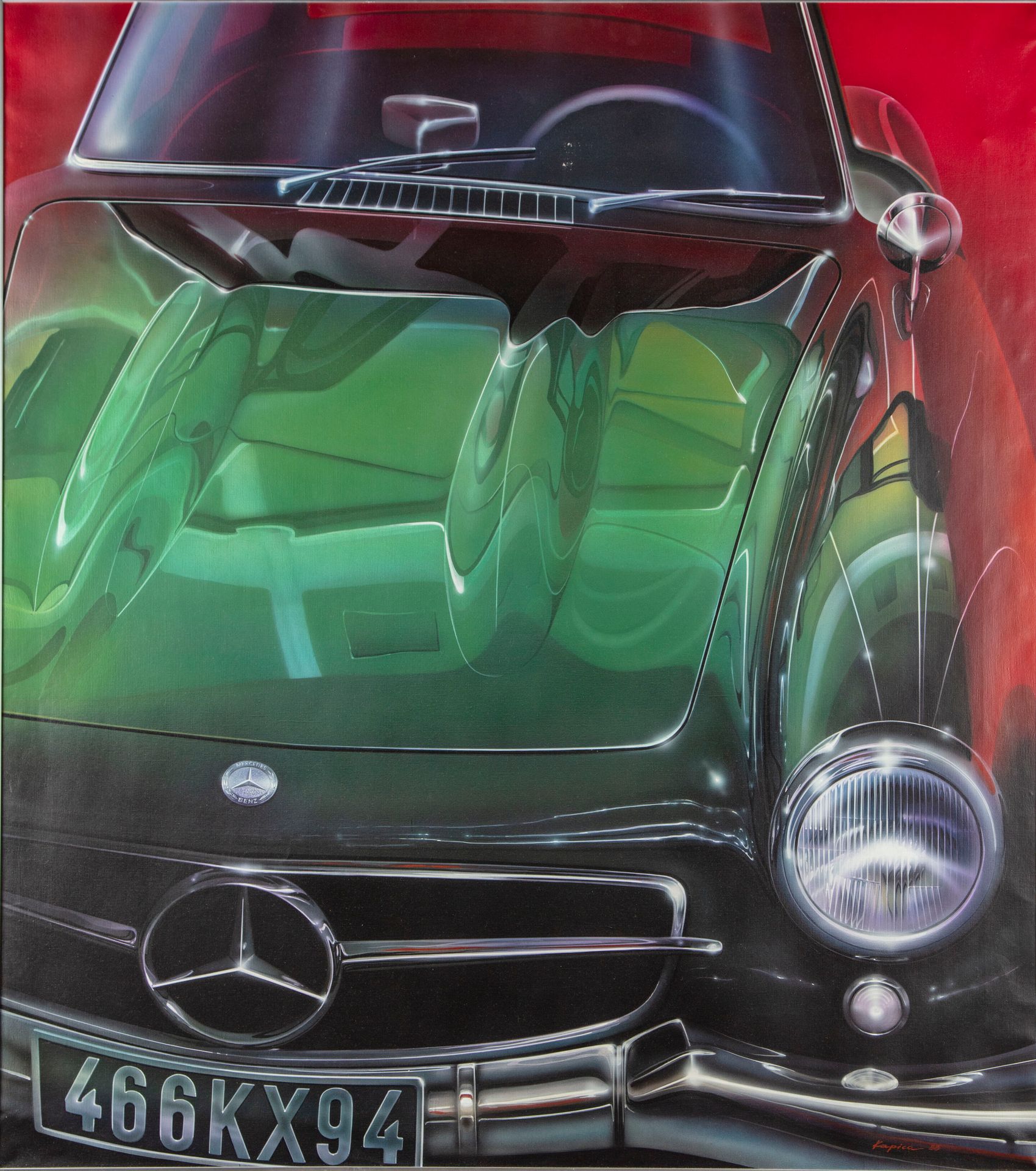 Null Yacoub KAPICA (born in 1948) 

Mercedes 300 SL

Acrylic on canvas, signed a&hellip;