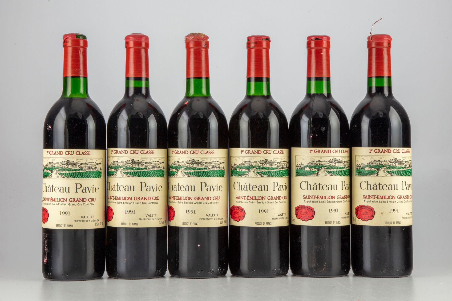 Null "6 bouteilles Château Pavie 1991 1er GCC (A) Saint Emilion Grand cru

(N. 3&hellip;