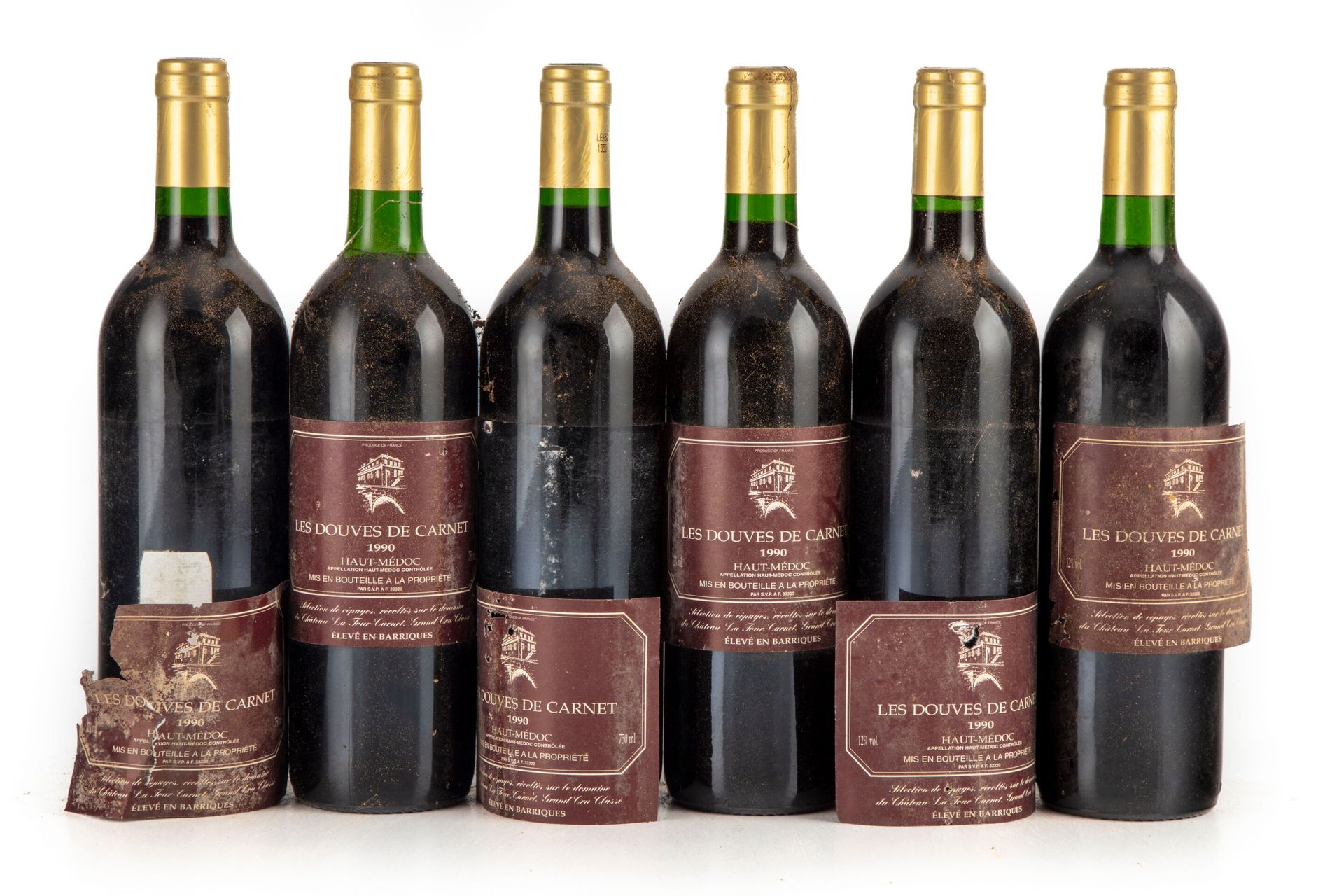 Null "6 bouteilles Douves de Carnet 1990 (Château La Tour Carnet) Haut-Médoc

(N&hellip;