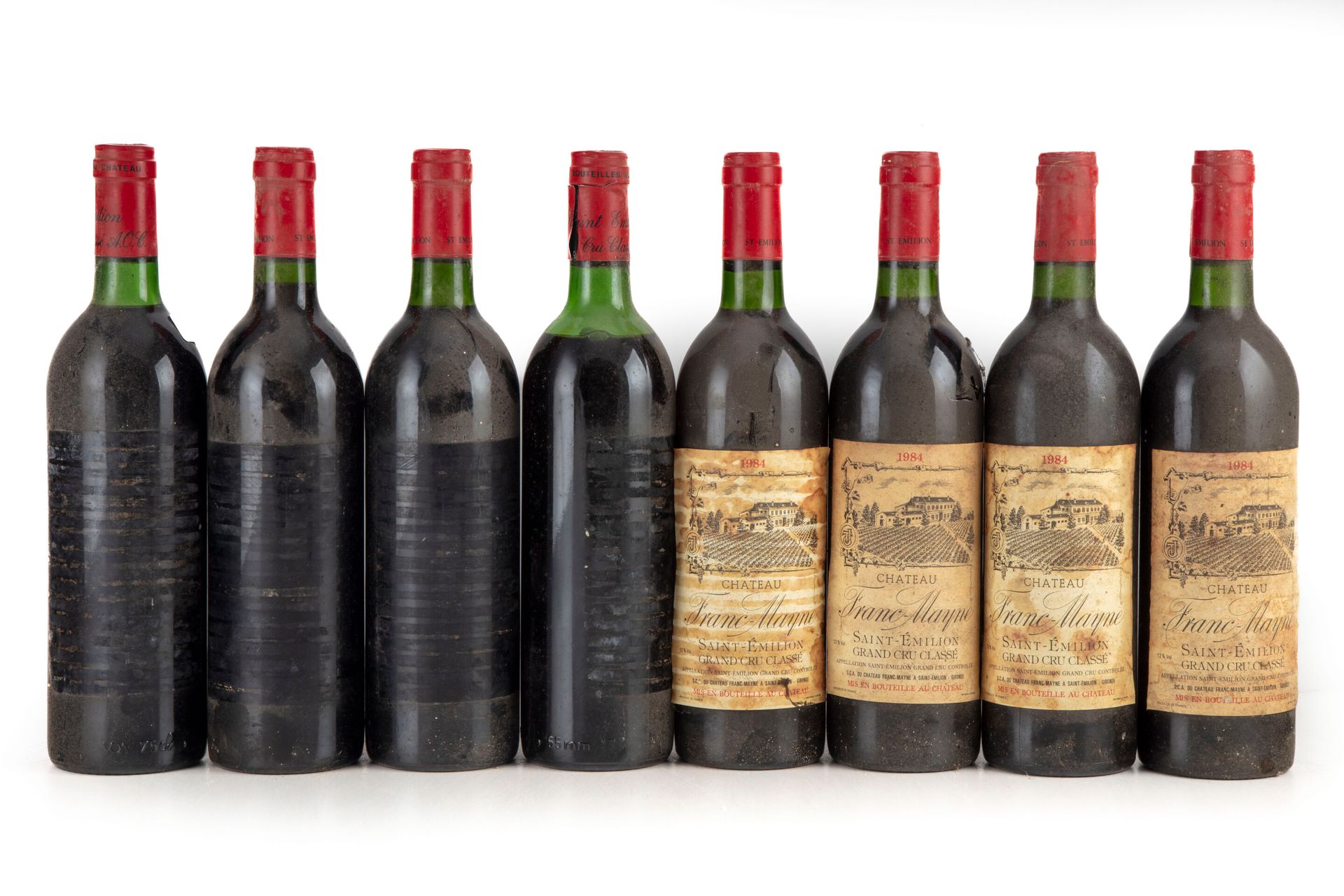 Null "16 bouteilles Château Franc Mayne Figeac (1983 & 1984) Saint-Emilion

(N. &hellip;