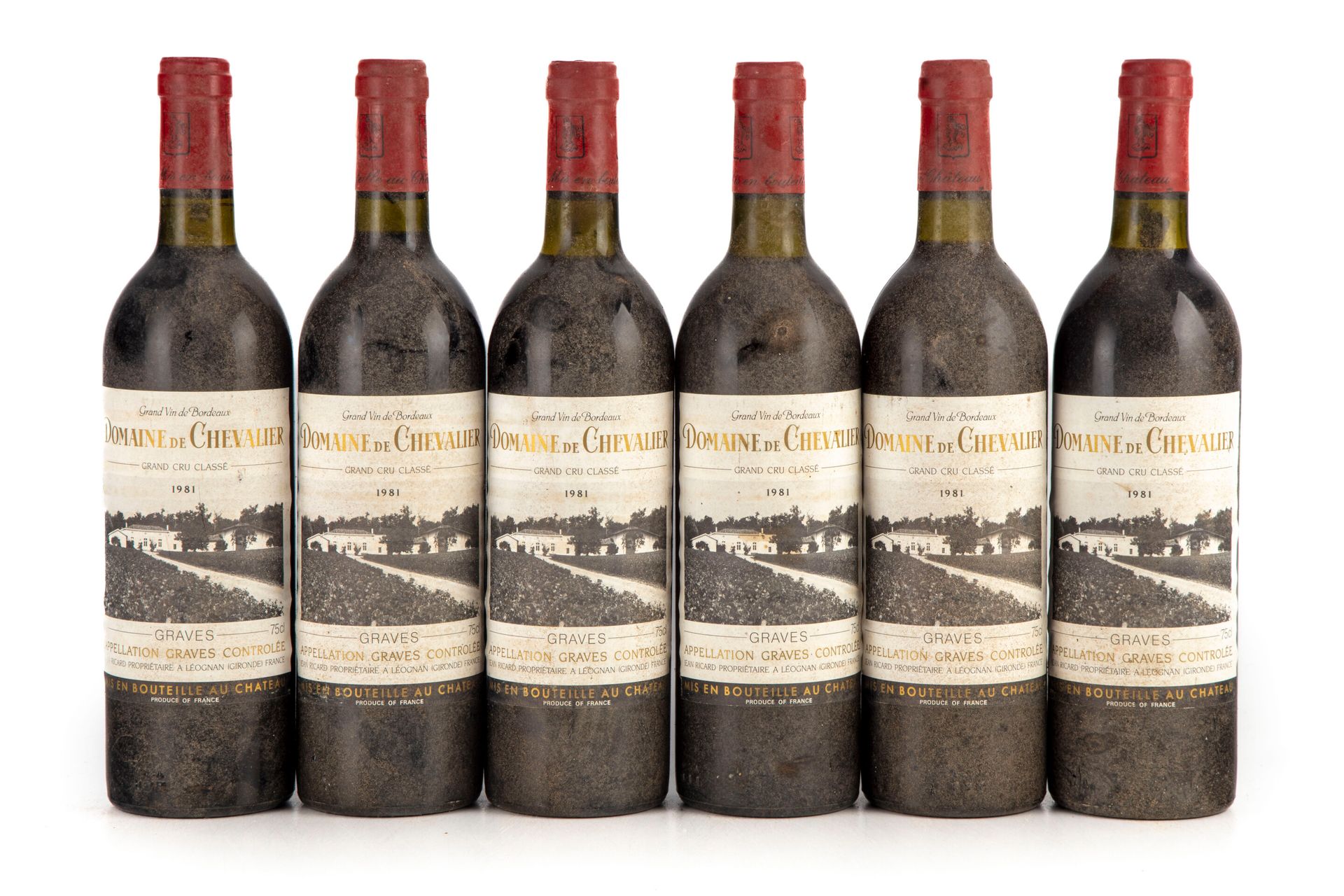 Null "6 bouteilles Château Domaine de Chevalier 1981CC Pessac-Léognan

(N. Tlb, &hellip;