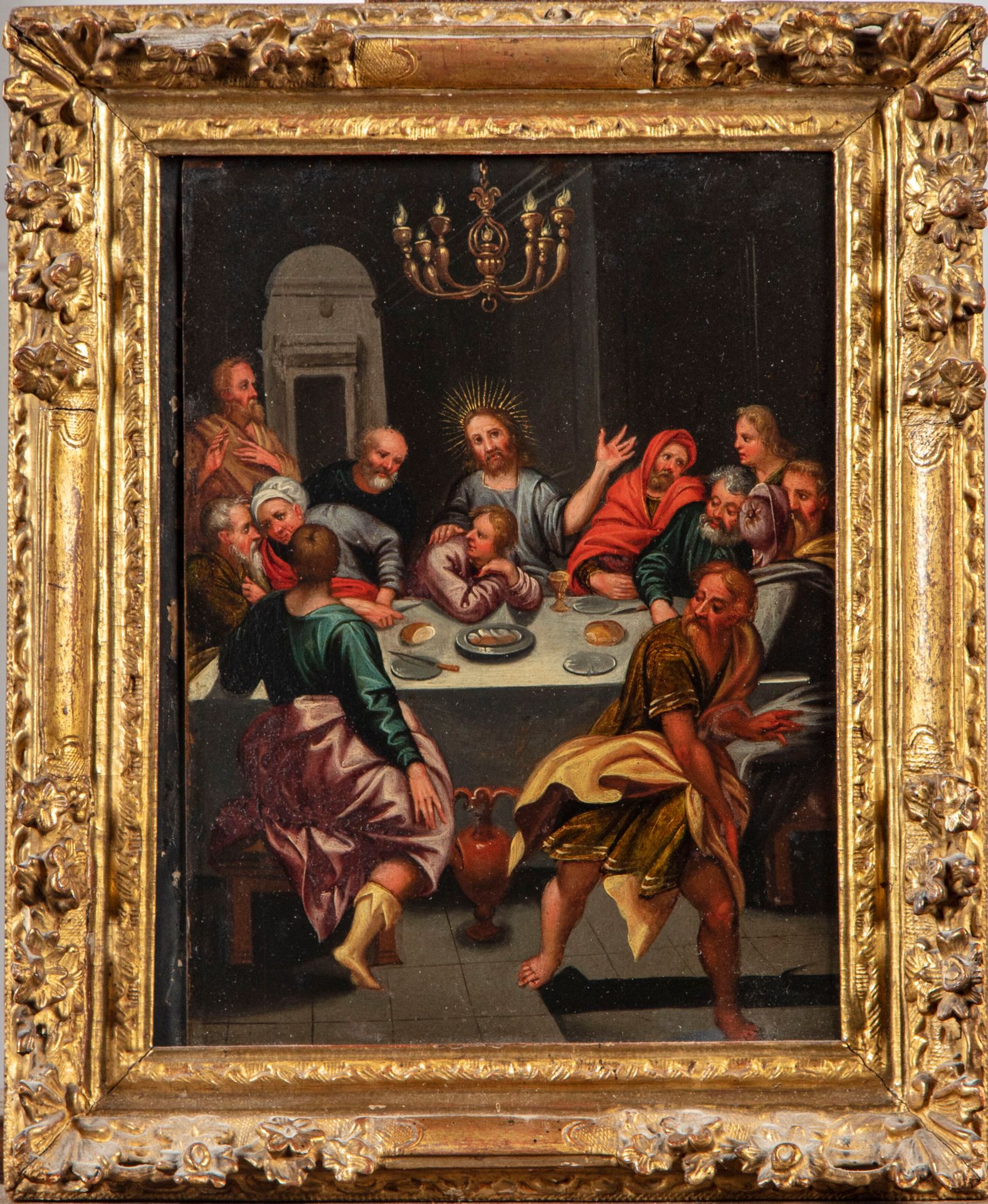 ECOLE FLAMANDE FLEMISH SCHOOL of the 18th century
The Last Supper
Oil on copper
&hellip;