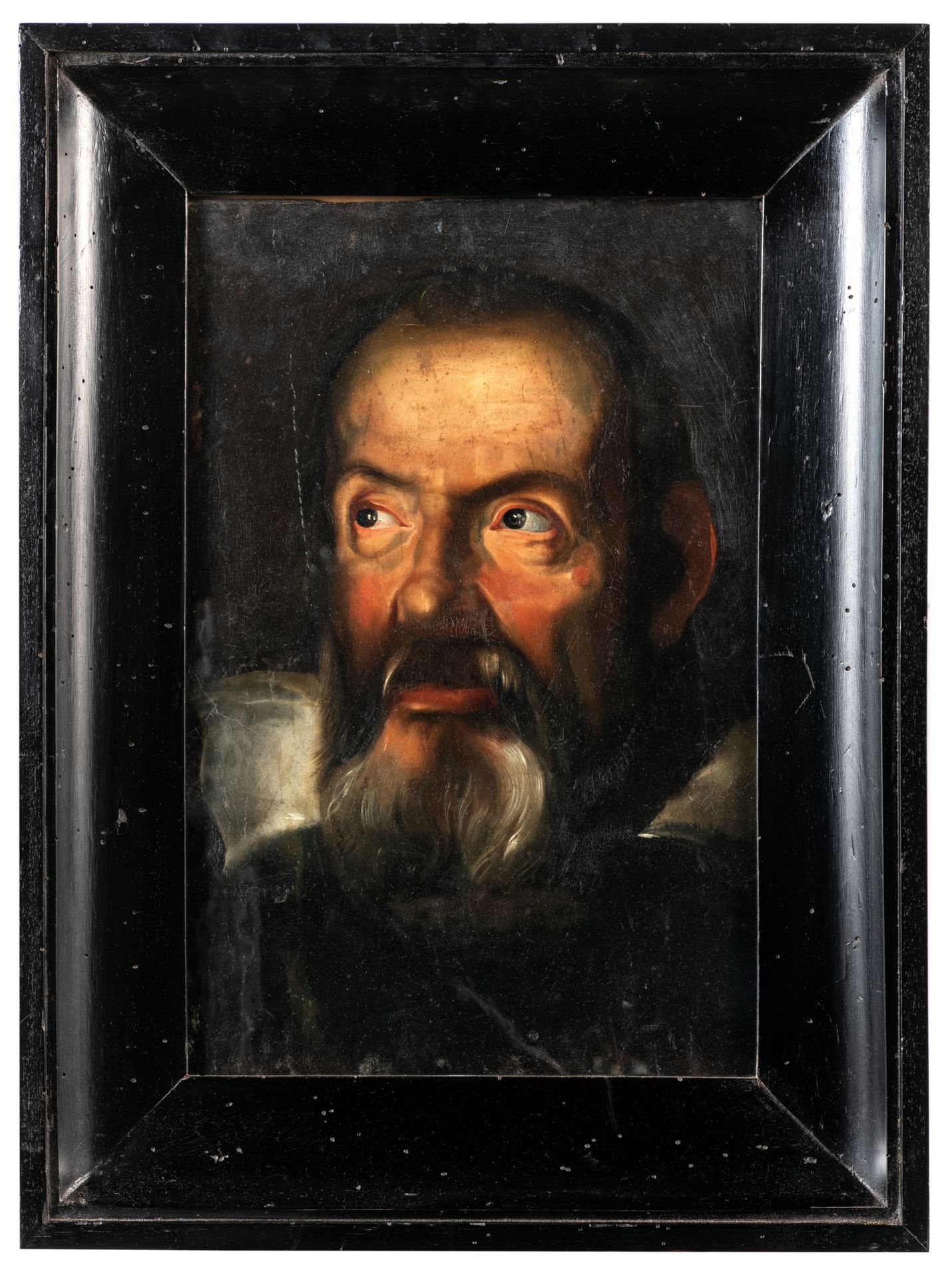 JUSTUS SUSTERMANS (maniera di) (安特卫普，1597年-佛罗伦萨，1681年)
伽利略-伽利莱的肖像
涂在纸板上的纸上油画，44X&hellip;